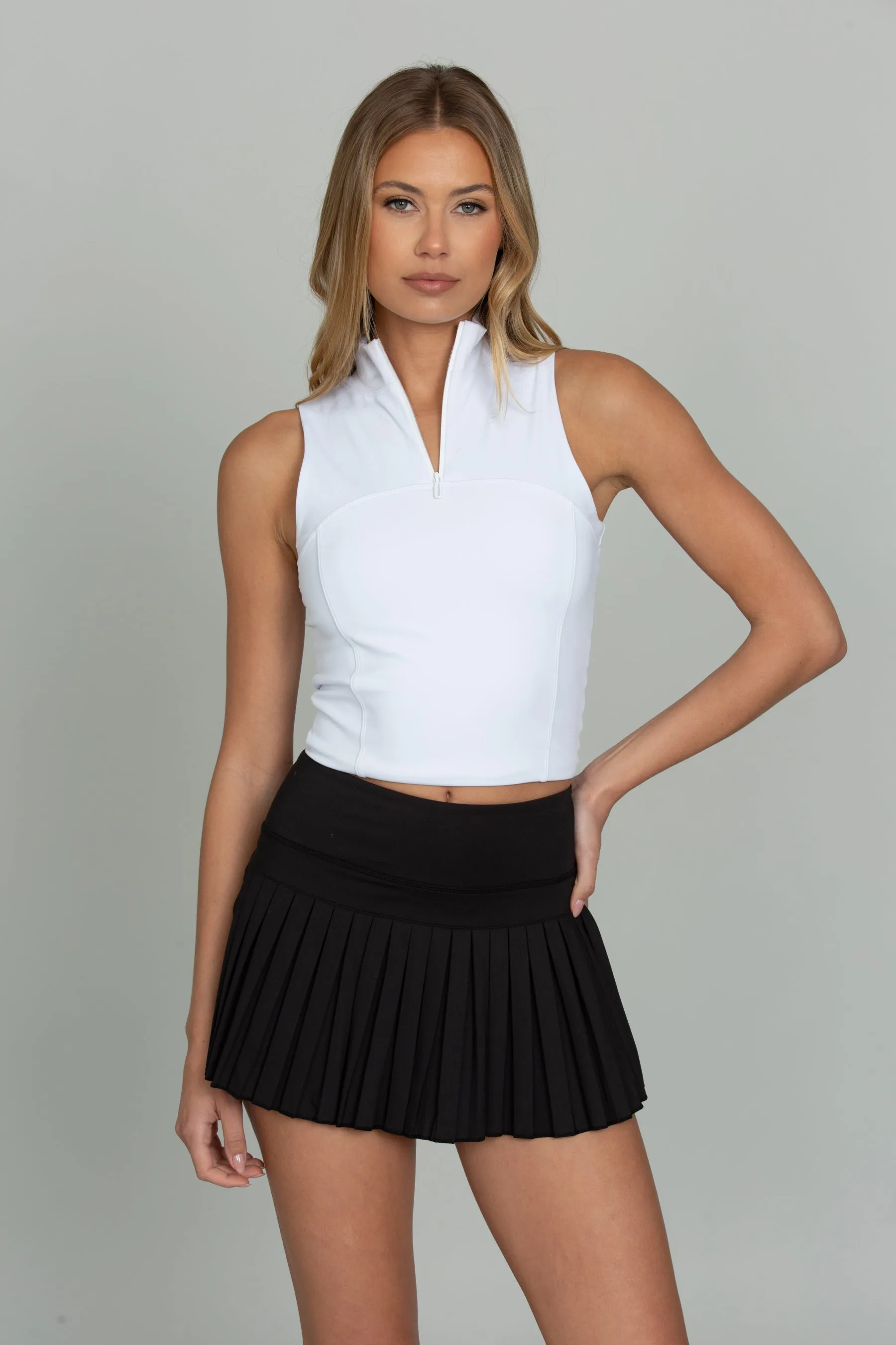 Black Pleated Tennis Skirt