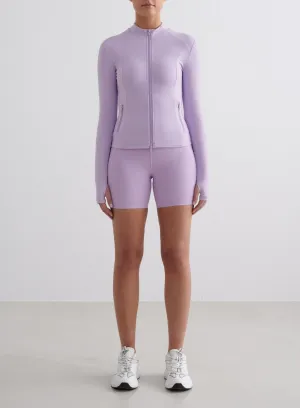 Blossom Sense Midi Biker Shorts & Zip Jacket Set
