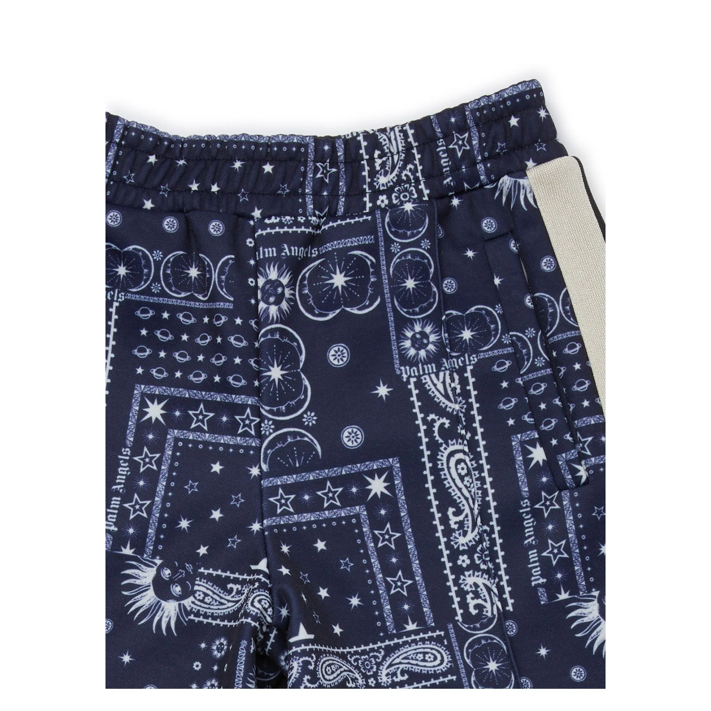 Blue Viscose Bandana Shorts