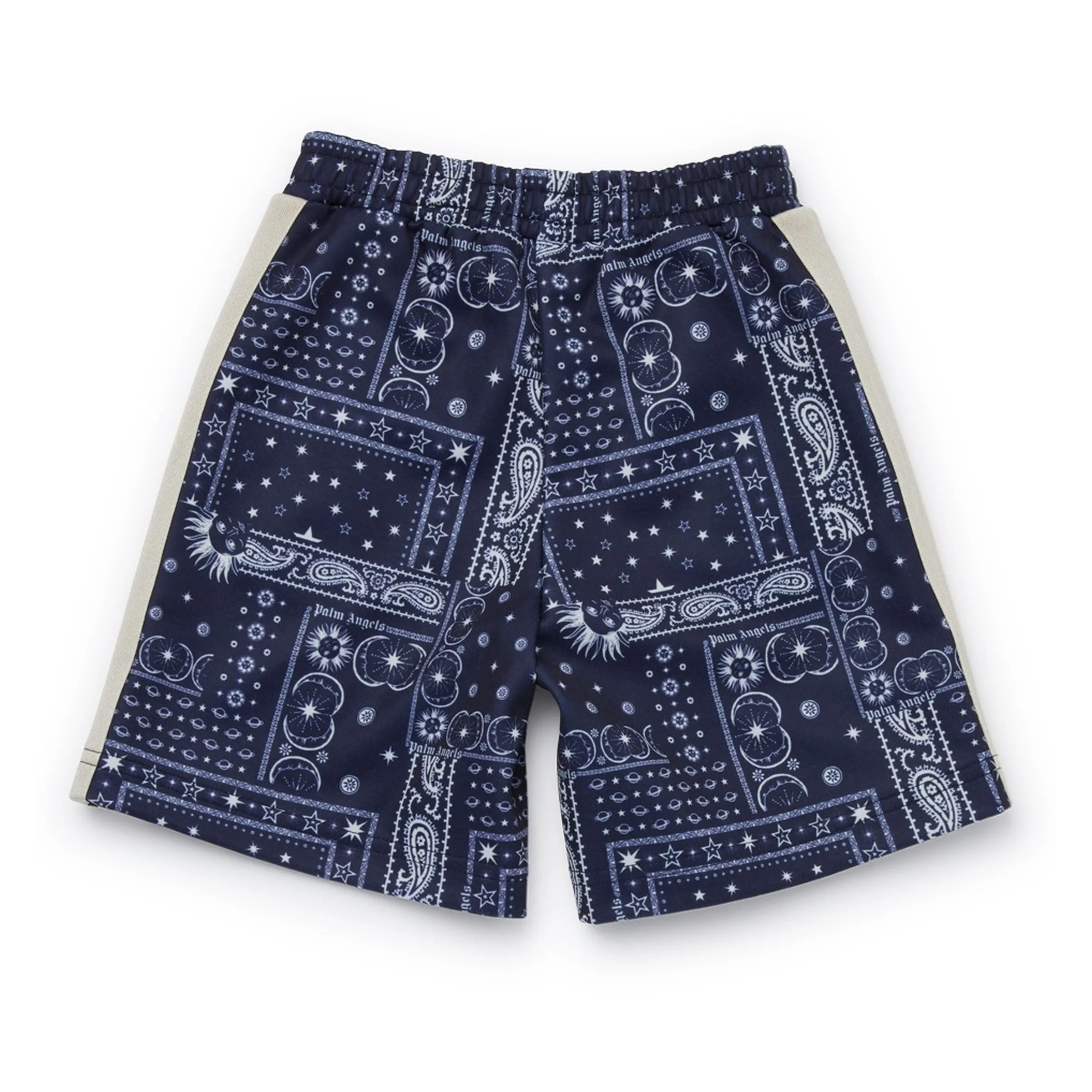 Blue Viscose Bandana Shorts