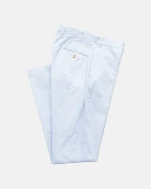 BLUE/WHITE SEERSUCKER TROUSERS - TRIM FIT