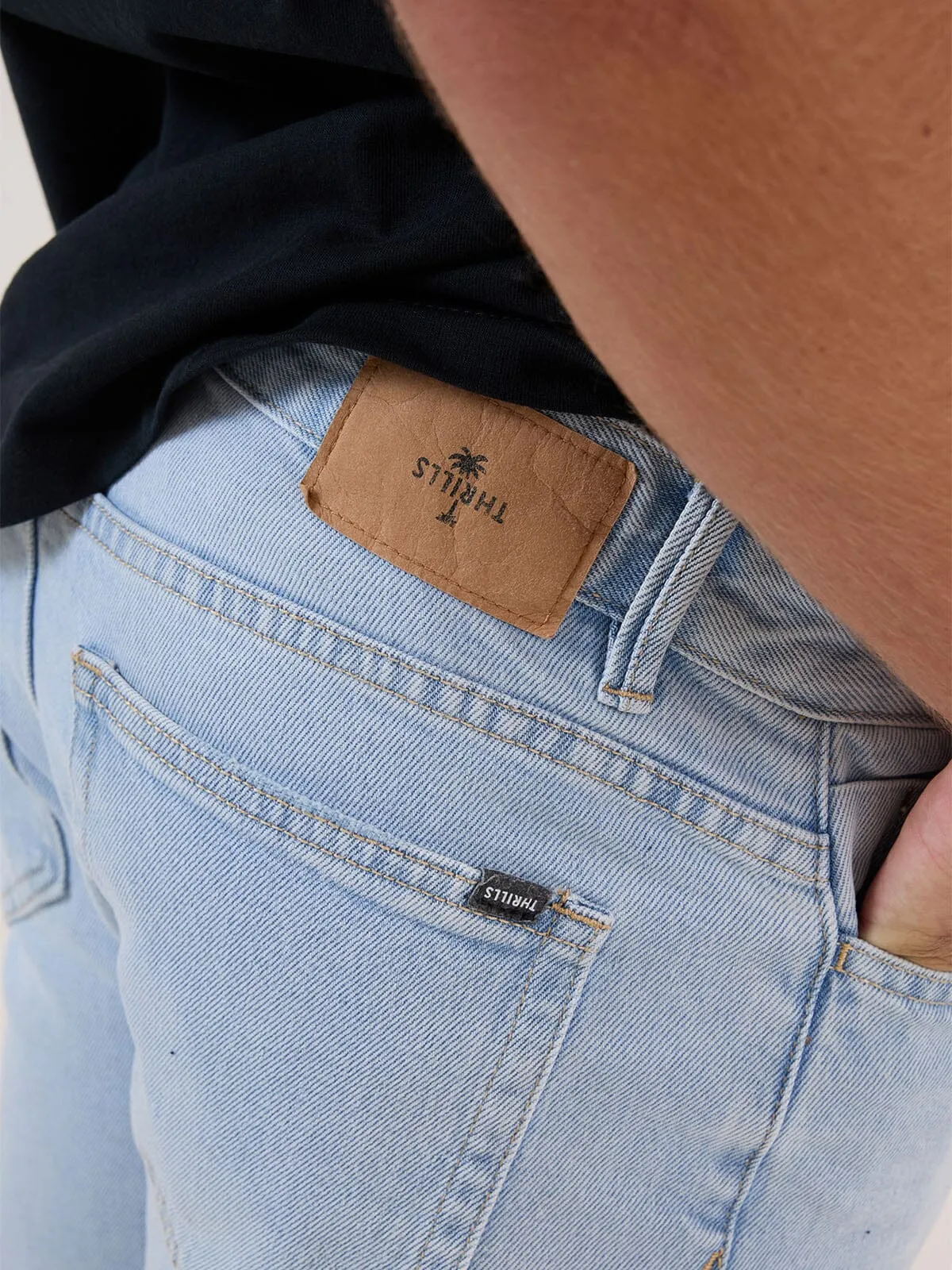 Bones Denim Short - Light Ash Blue