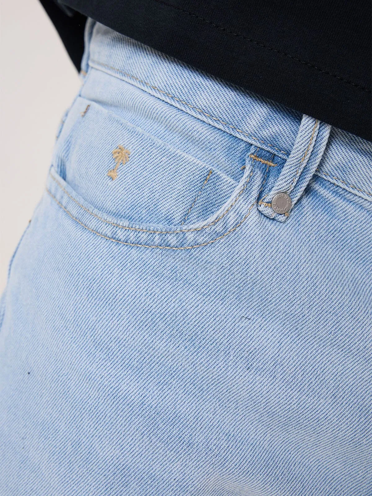 Bones Denim Short - Light Ash Blue