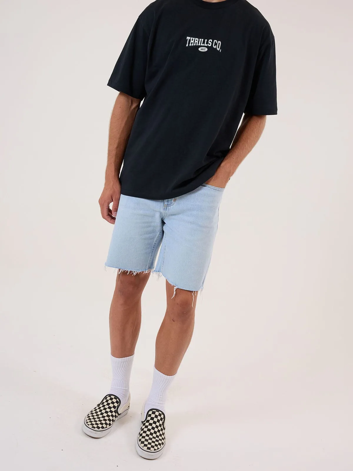 Bones Denim Short - Light Ash Blue