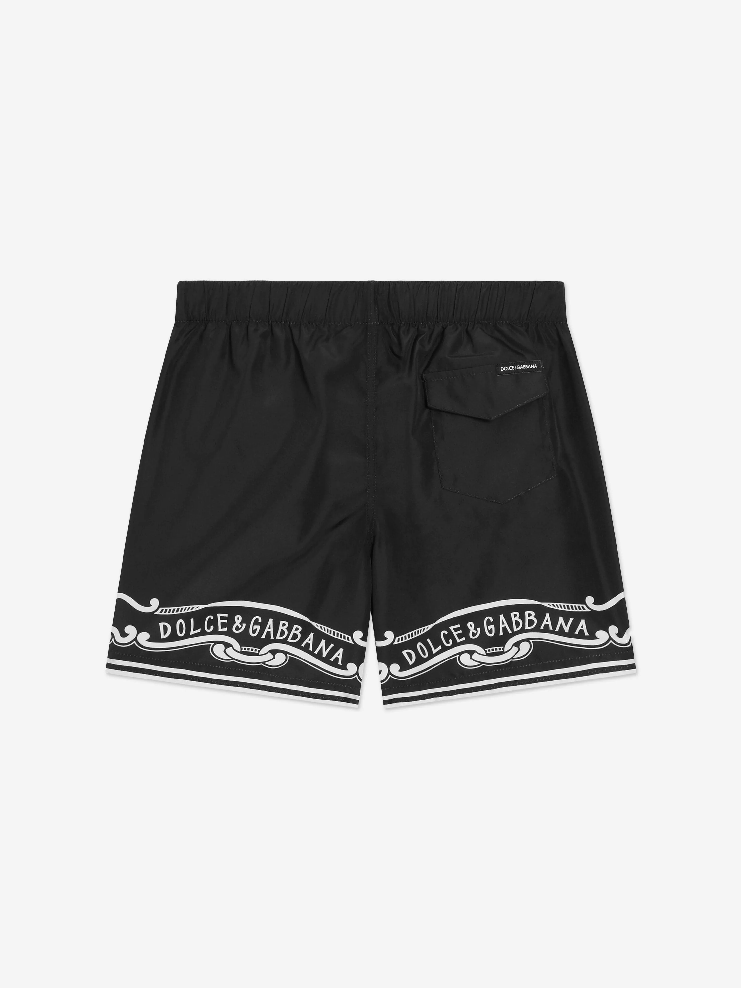 Boys Bandana Print Swim Shorts in Black