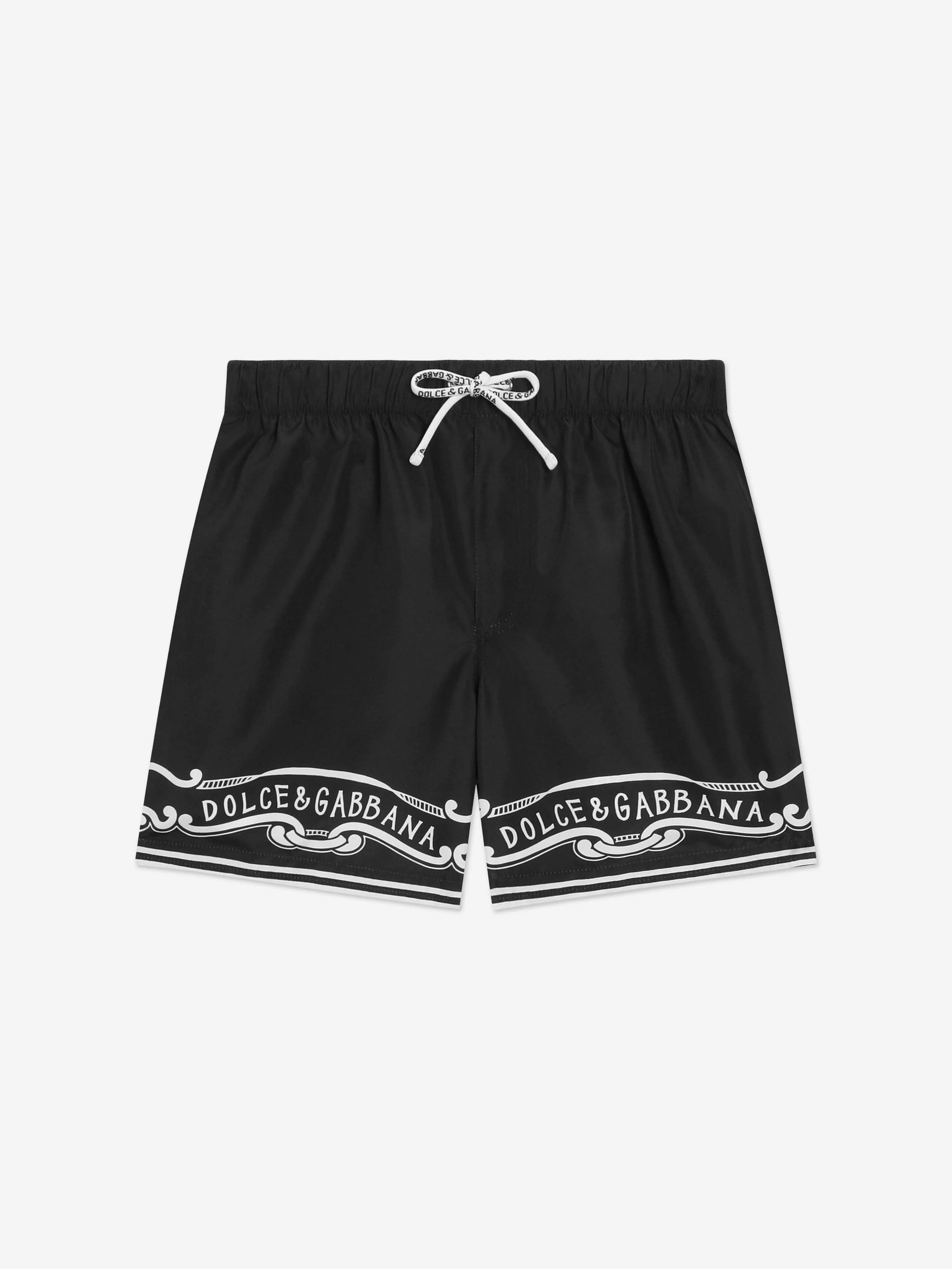 Boys Bandana Print Swim Shorts in Black