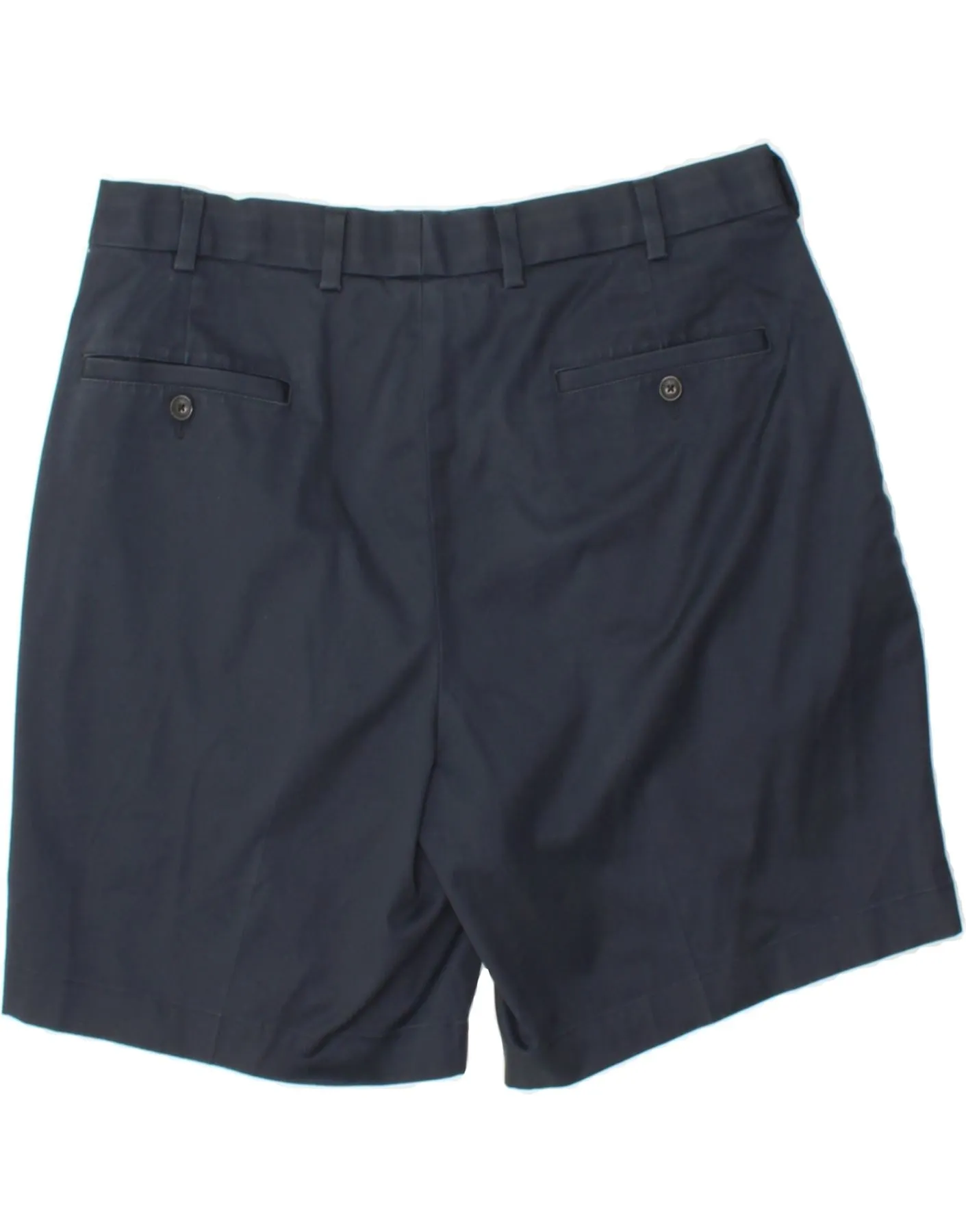 BROOKS BROTHERS Mens Pegged Chino Shorts W36 Large  Navy Blue Cotton