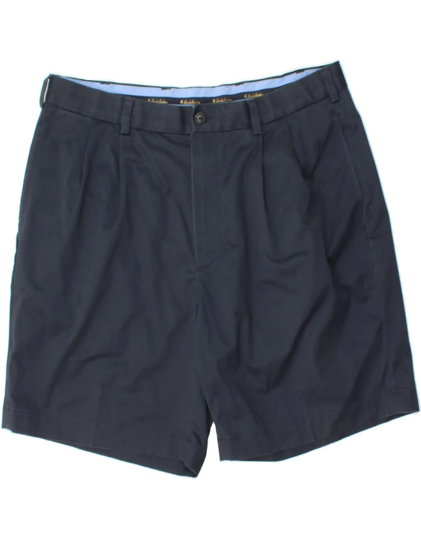 BROOKS BROTHERS Mens Pegged Chino Shorts W36 Large  Navy Blue Cotton