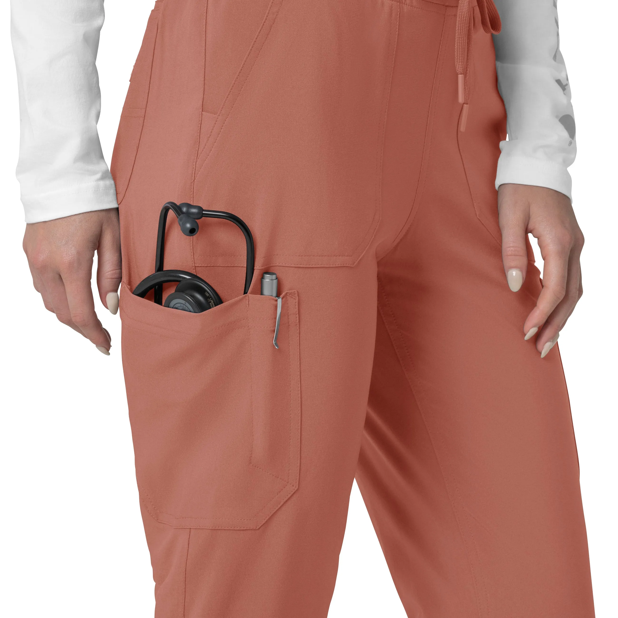 Carhartt Force Cross-Flex Women's Cargo Jogger Scrub Pant - Wildrose