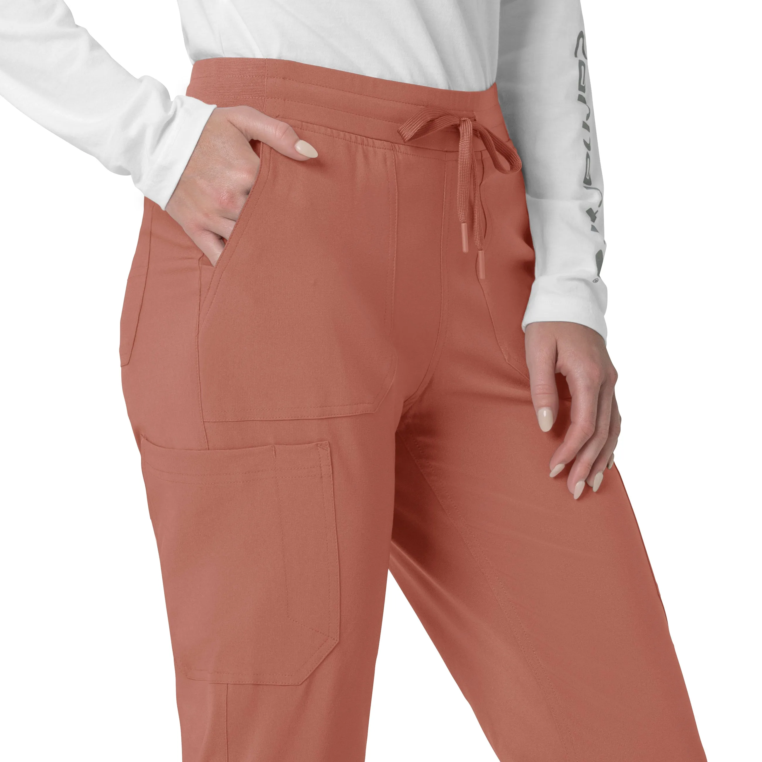 Carhartt Force Cross-Flex Women's Cargo Jogger Scrub Pant - Wildrose