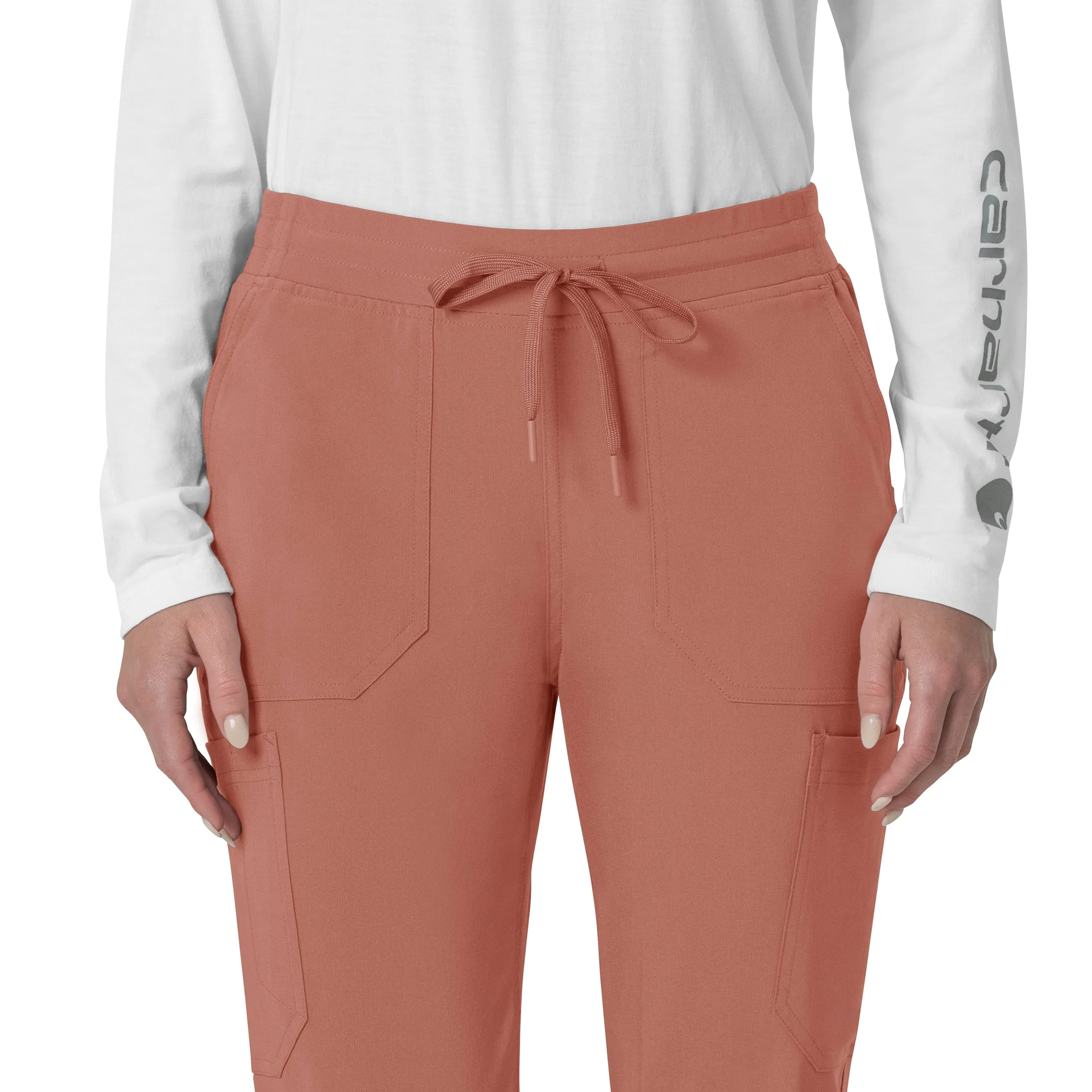 Carhartt Force Cross-Flex Women's Cargo Jogger Scrub Pant - Wildrose