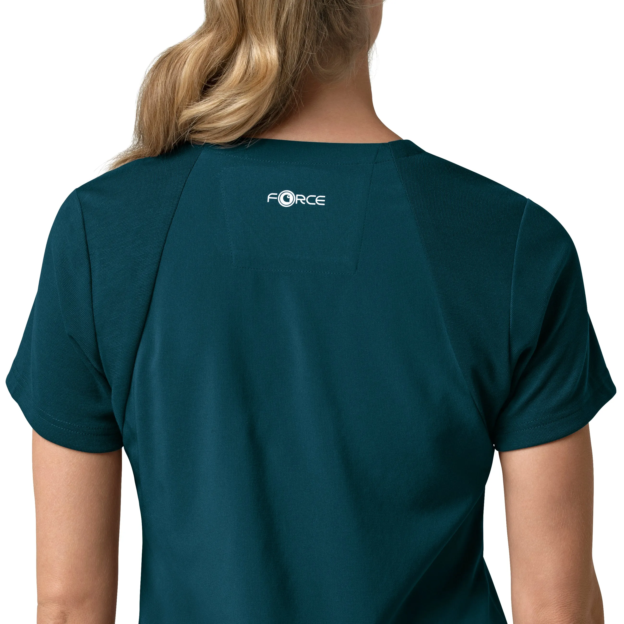 Carhartt Force Cross-Flex Women's Flex Panel V-Neck Scrub Top - Caribbean