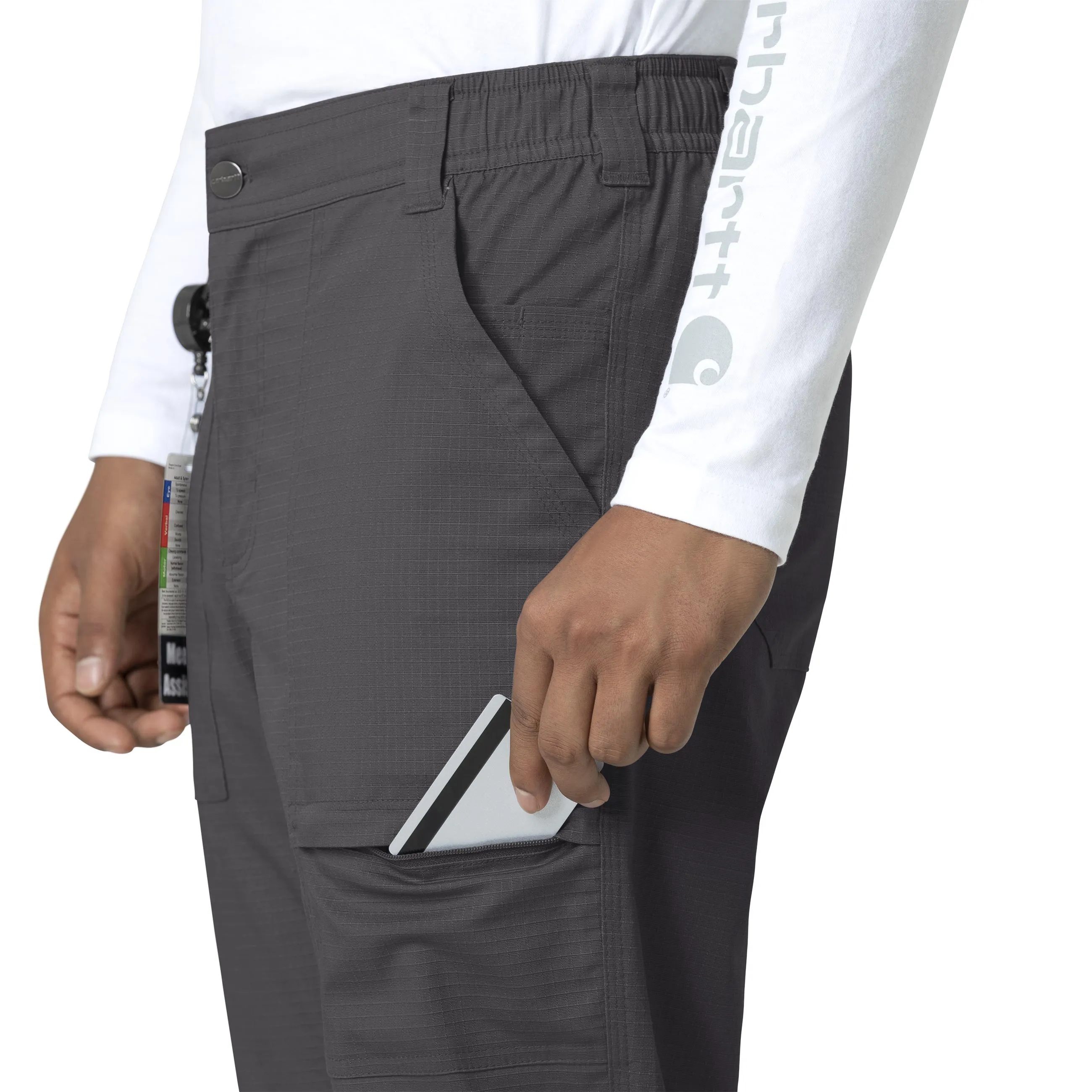 Carhartt Rugged Flex Ripstop Men's Straight Leg Scrub Pant - Dark Pewter