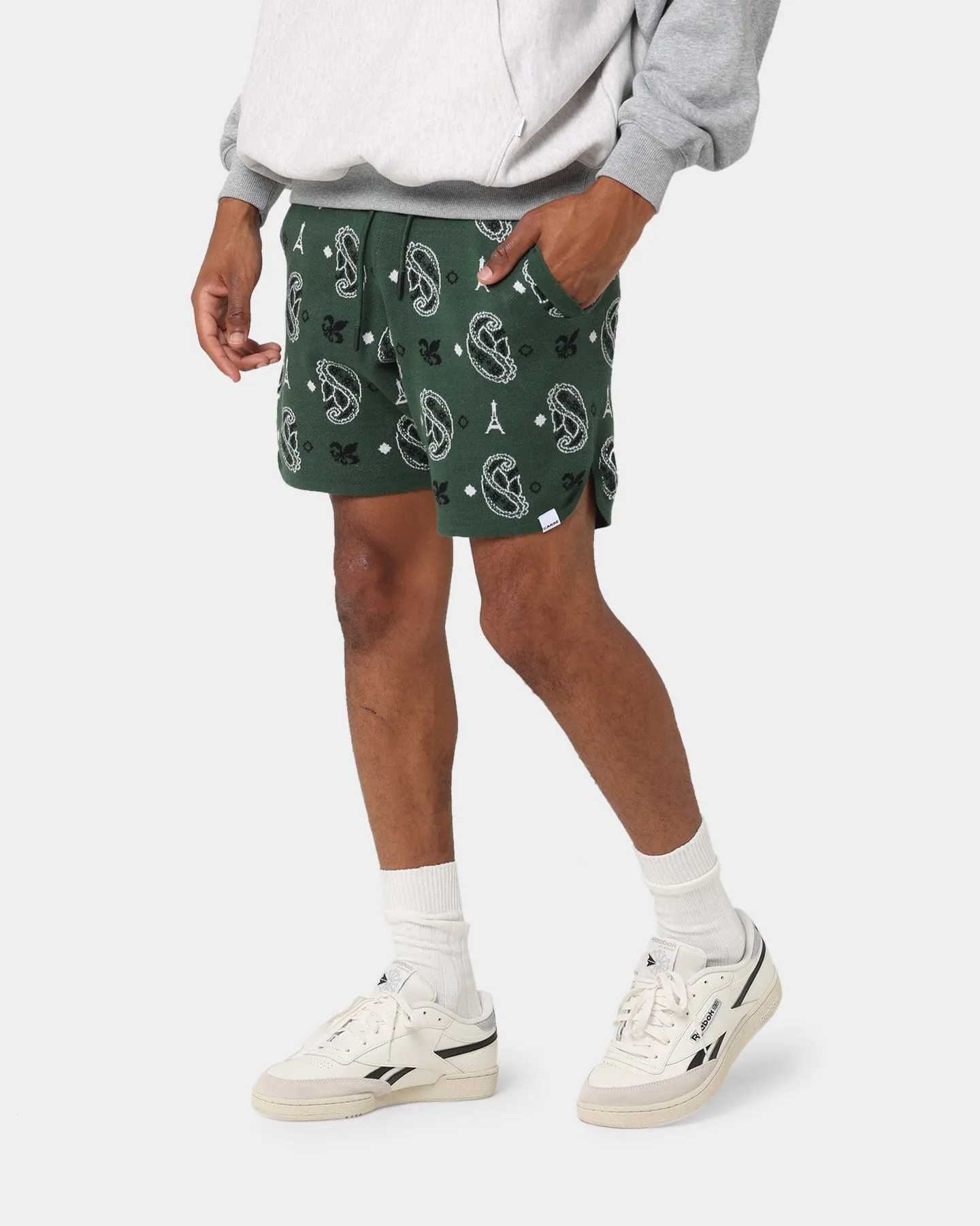 Carre Big Bandana Knitted Shorts Green