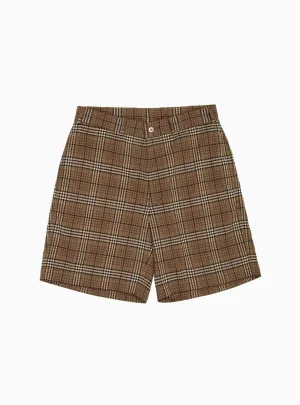 Check Shorts Olive