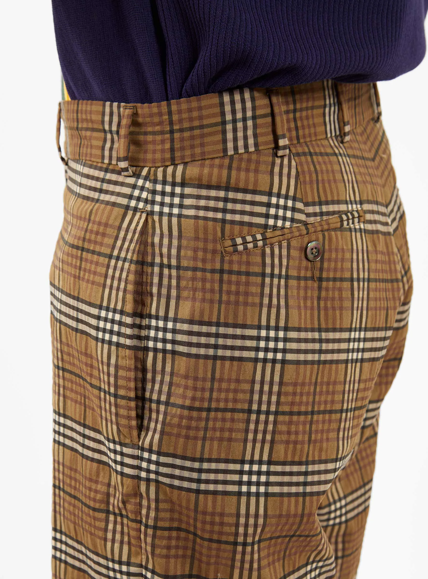Check Shorts Olive