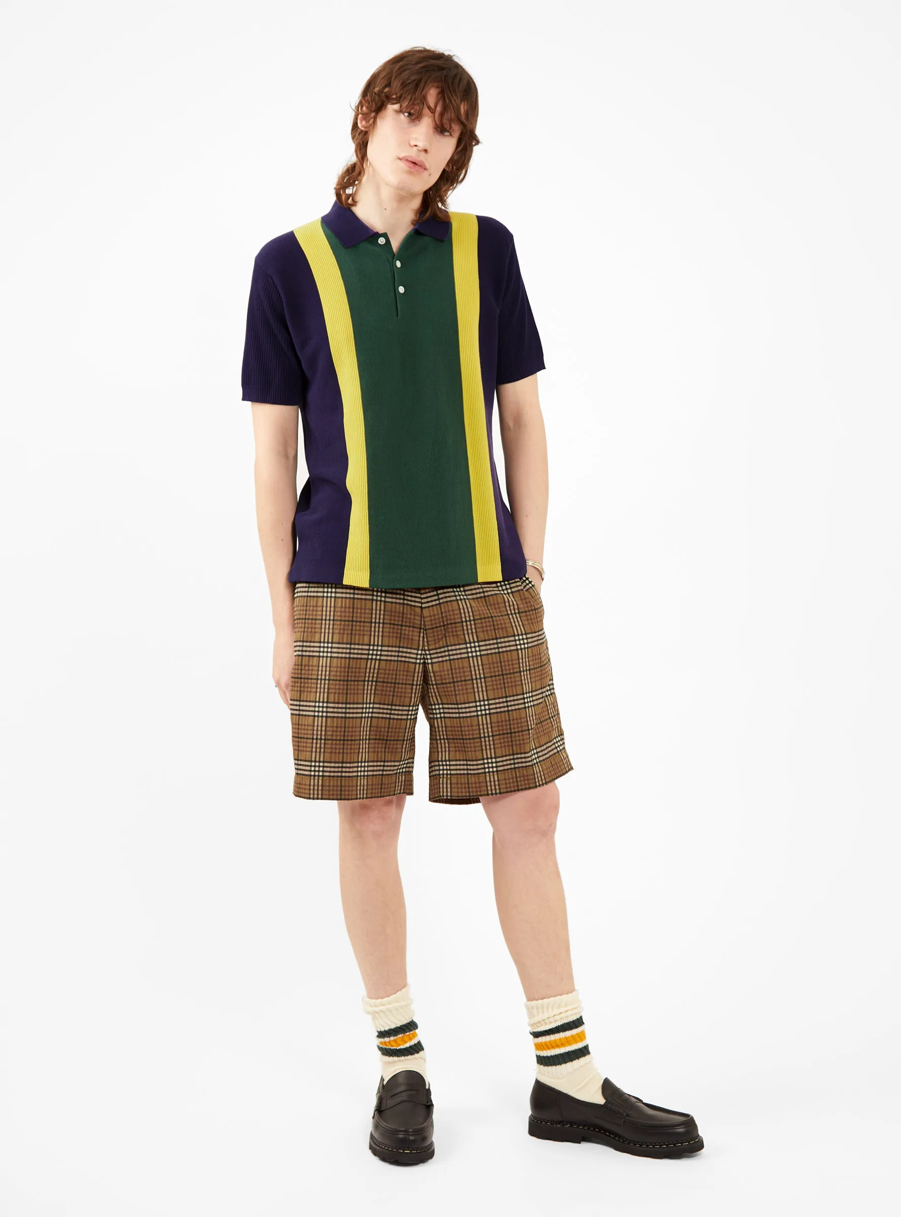 Check Shorts Olive