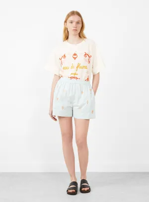 Colbie Shorts Greek Art Ciel Blue