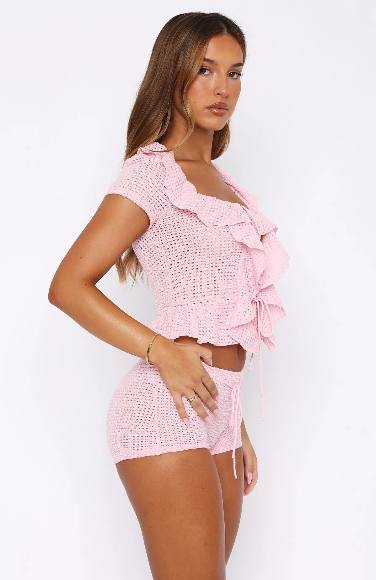 Cool It Crochet Shorts Pink