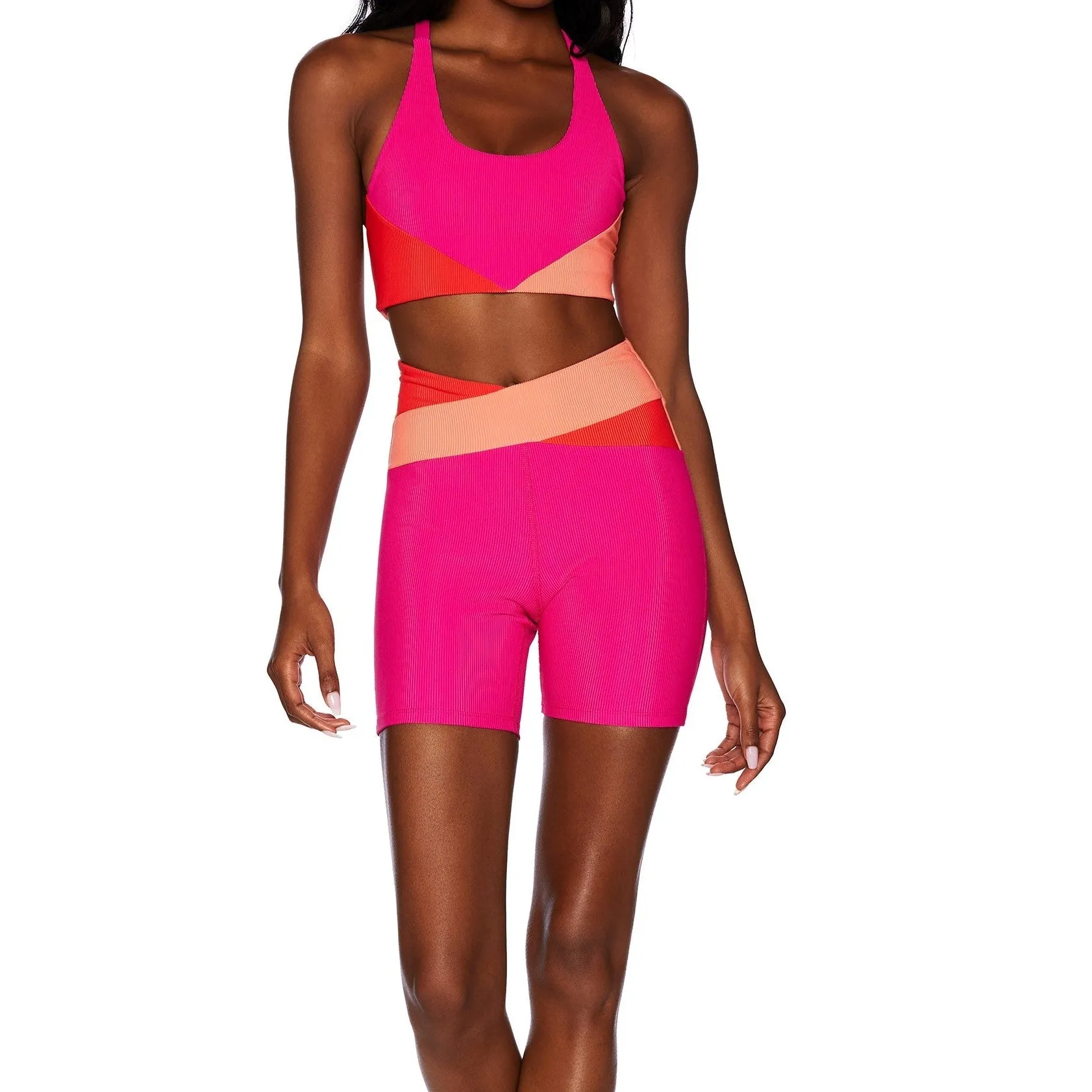 Cora Bike Short - Magenta Coral