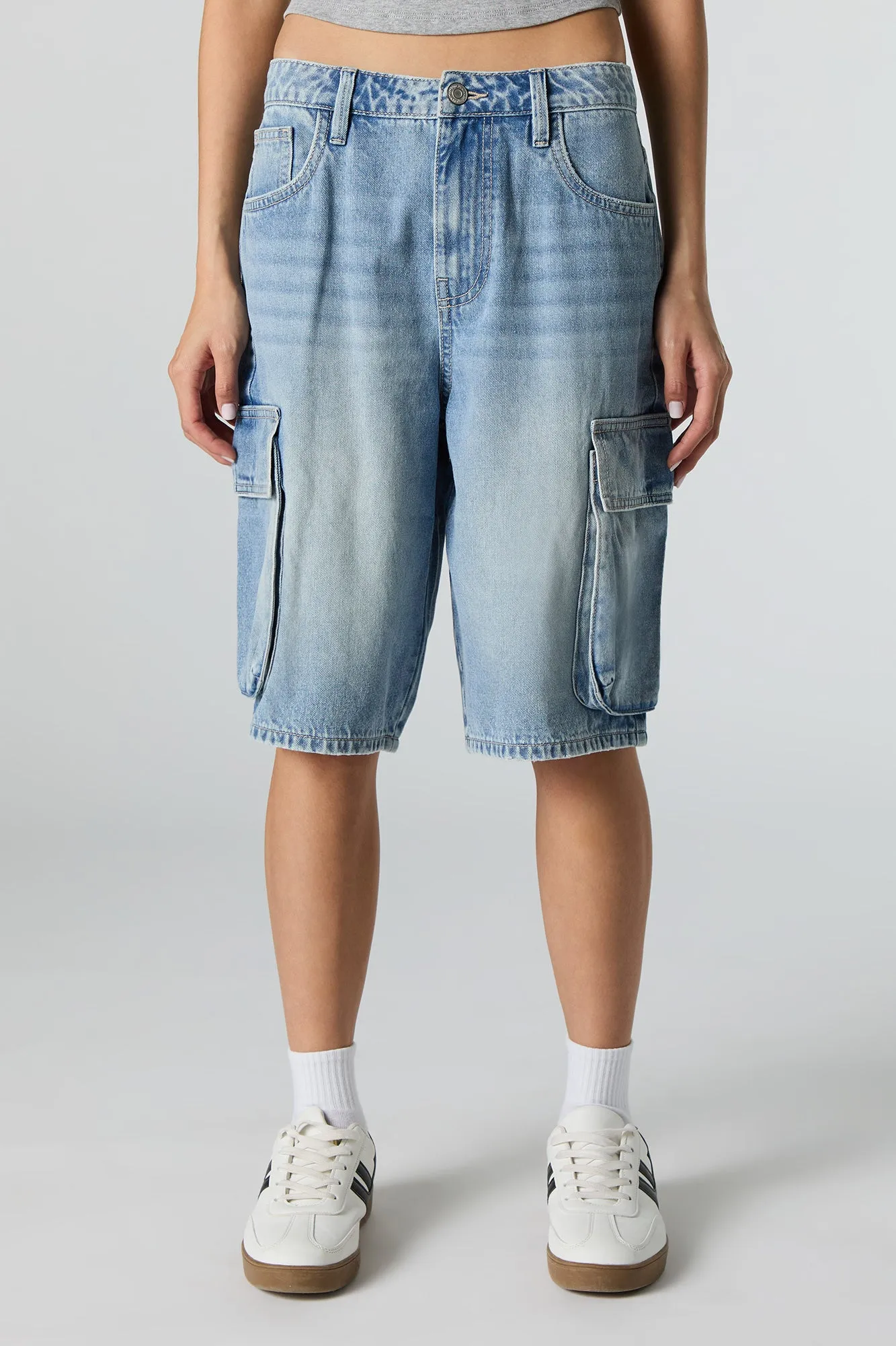 Denim Cargo Jort