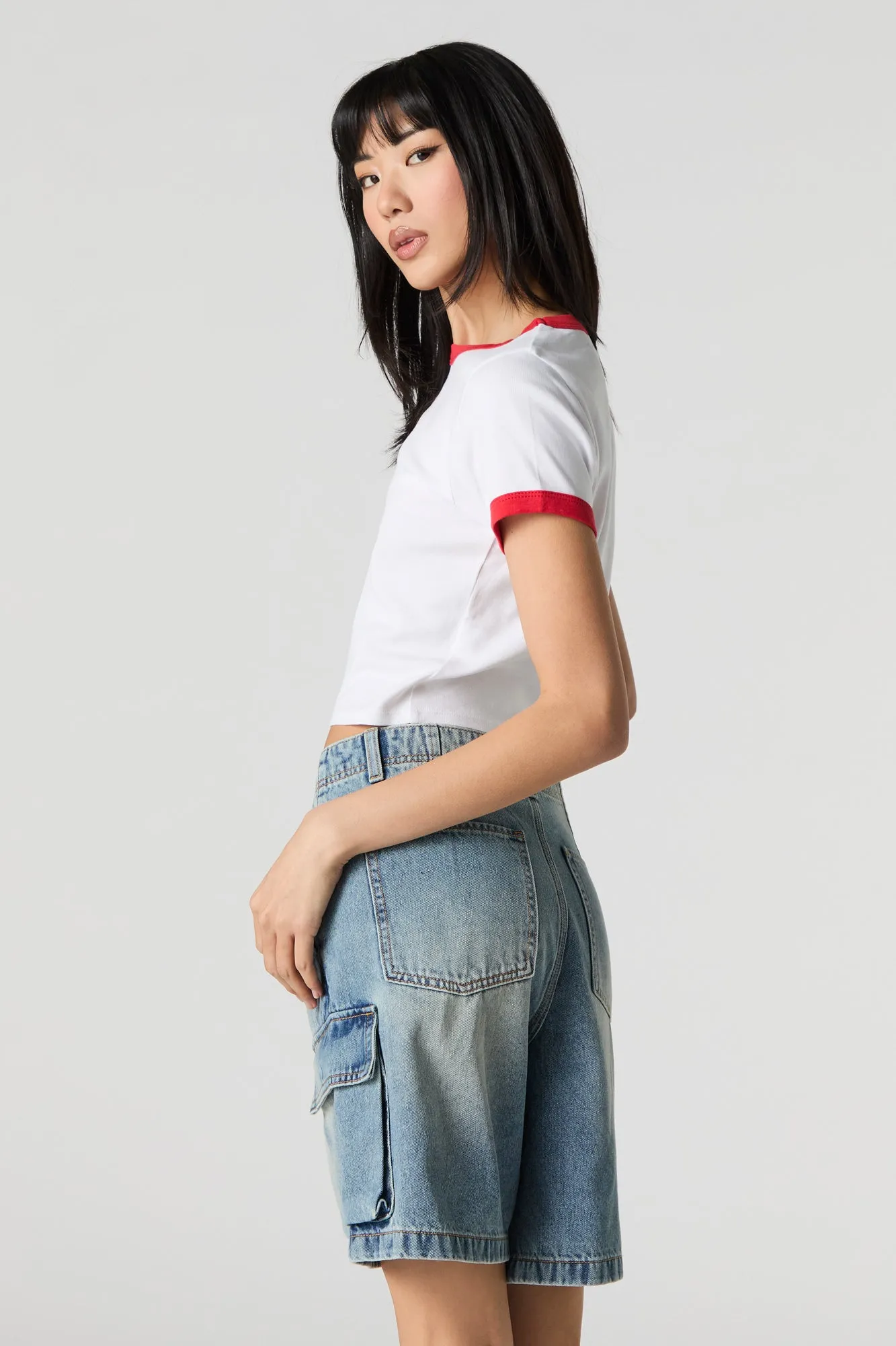 Denim Cargo Jort