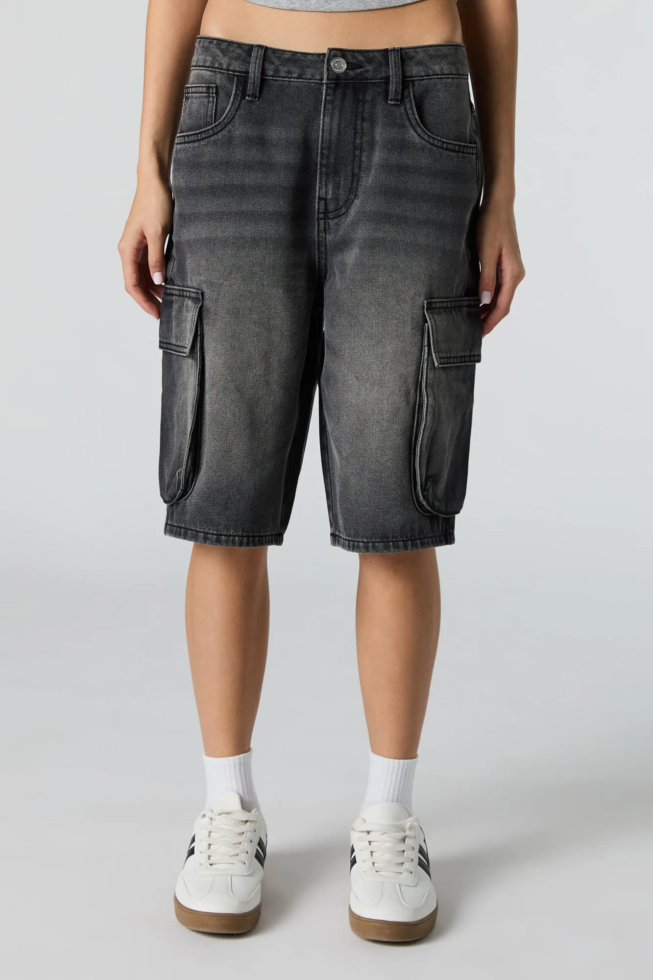 Denim Cargo Jort