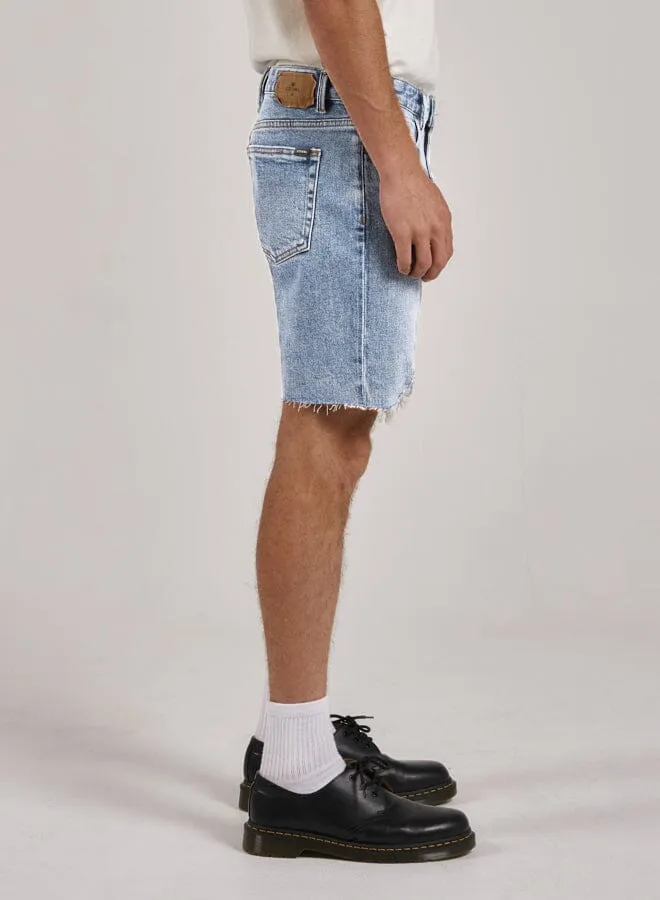 Destroyed Bones Denim Short - Ash Blue