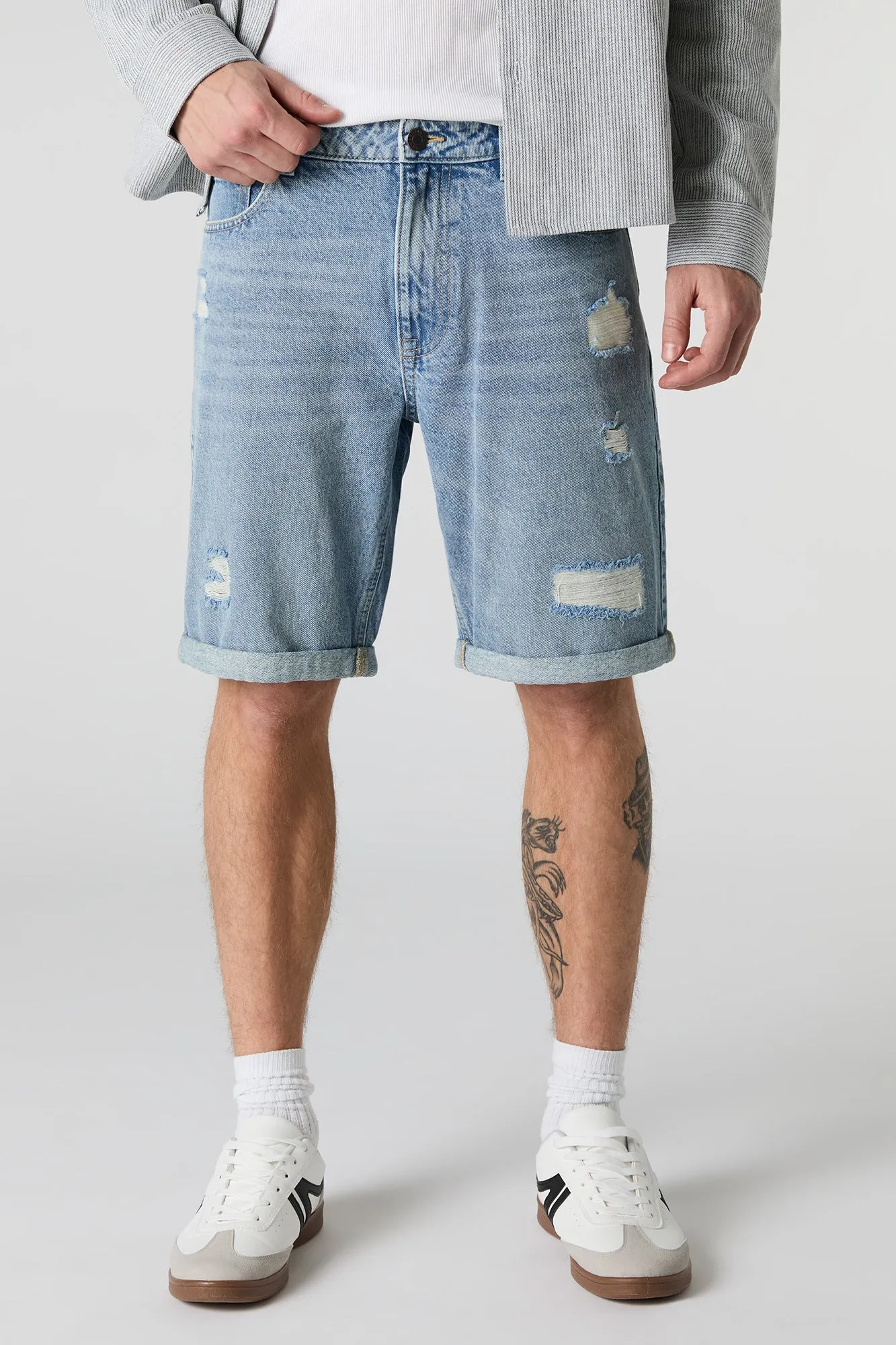 Distressed Denim Short