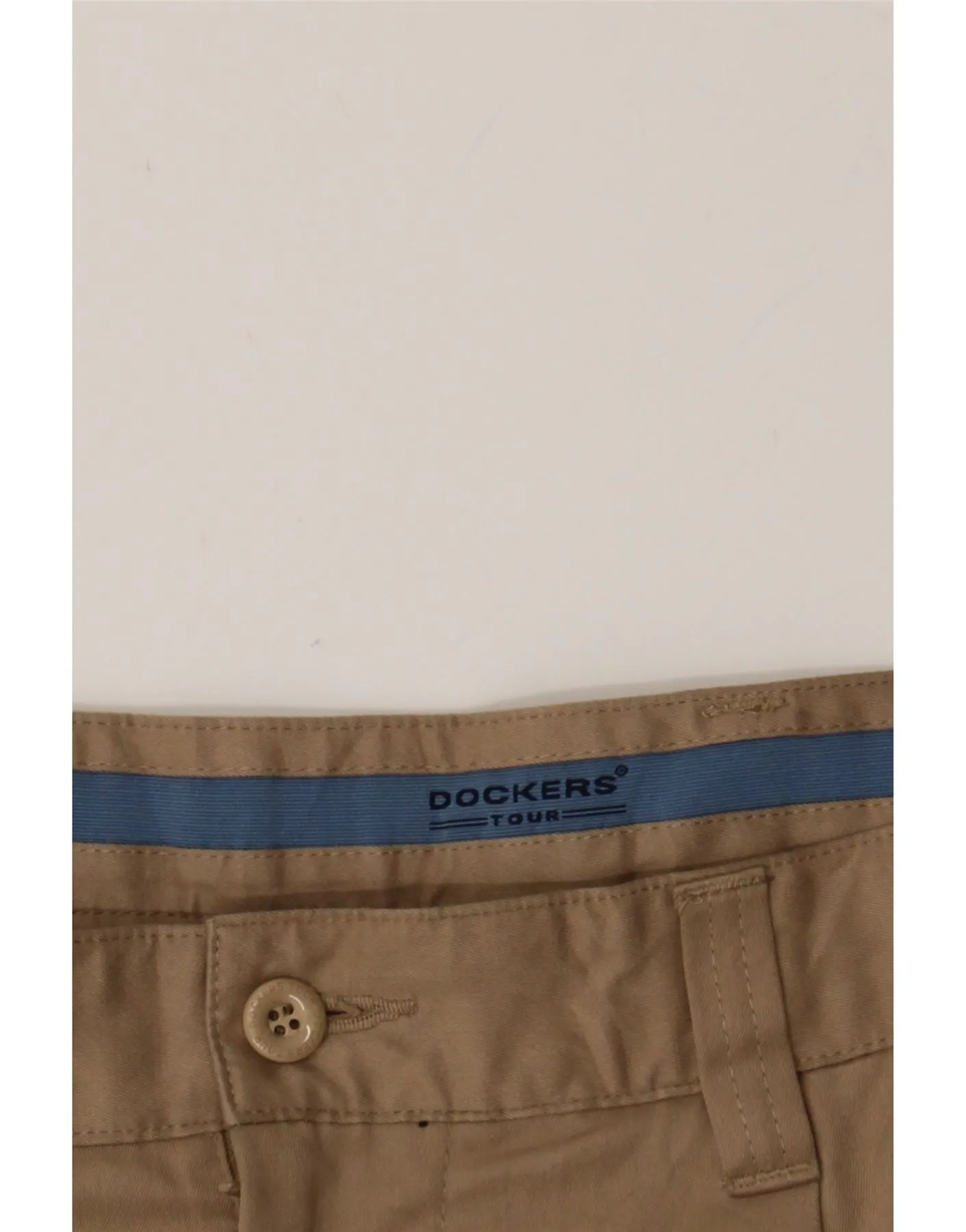 DOCKERS Mens Pegged Chino Shorts W32 Medium Beige