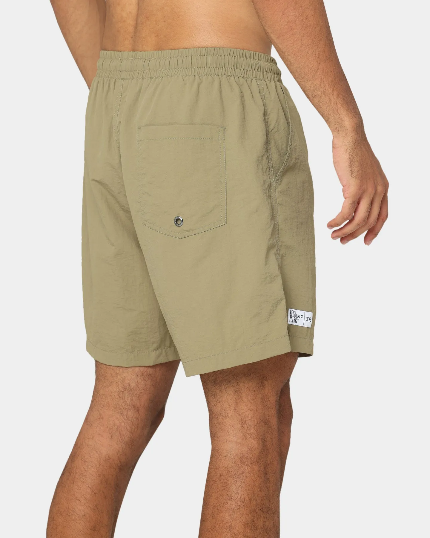 DOPE Miami Nylon Shorts Olive