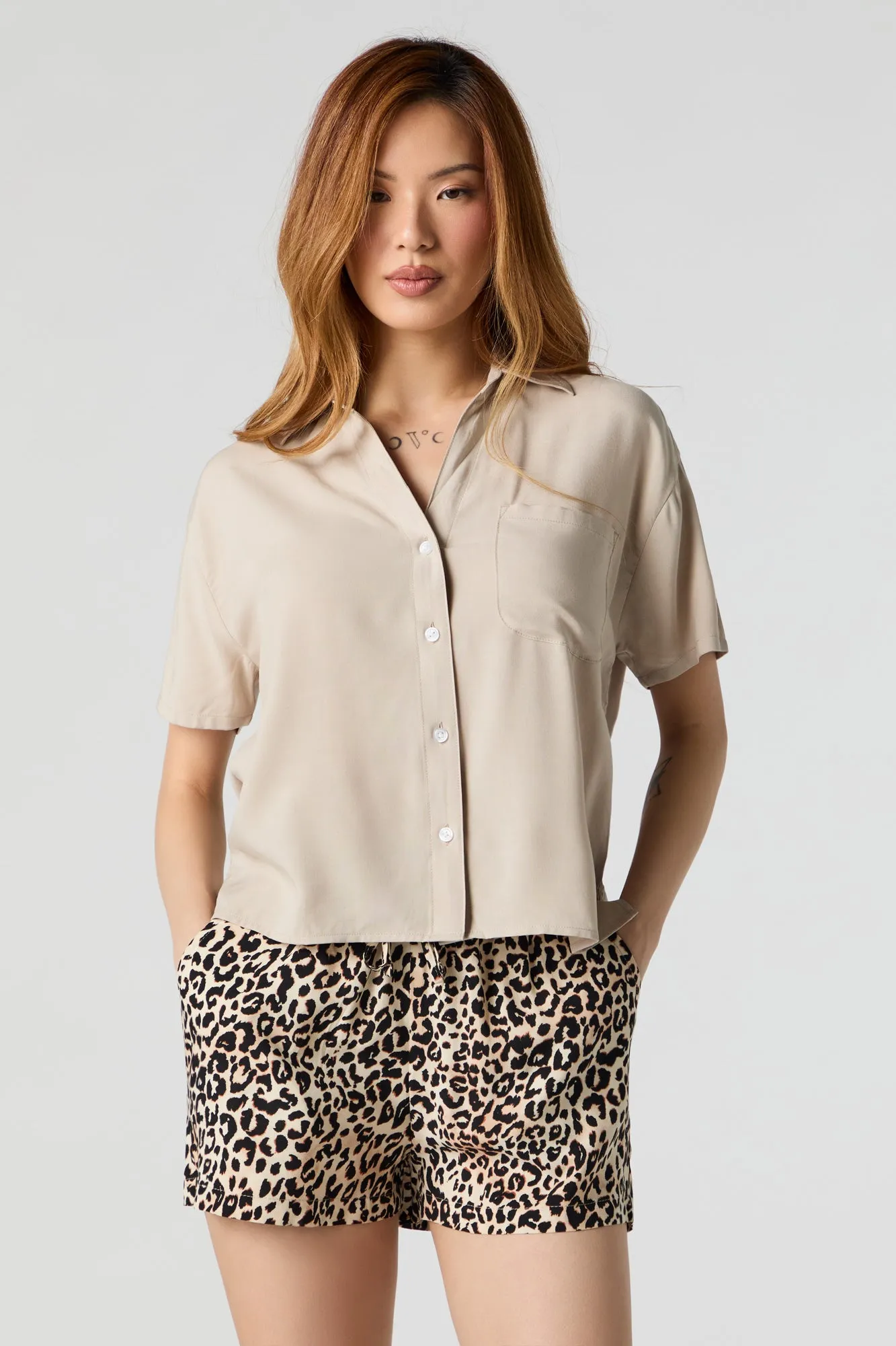 Drawstring Flowy Short