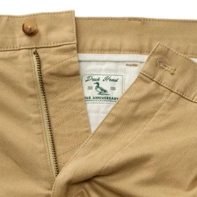 Duck Head 160th 7" Pleated Gold School Chino Short - Khaki