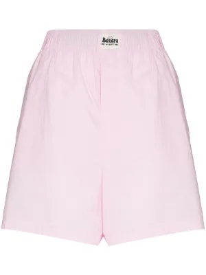 ELASTICATED-WAIST BOXER SHORTS PNK