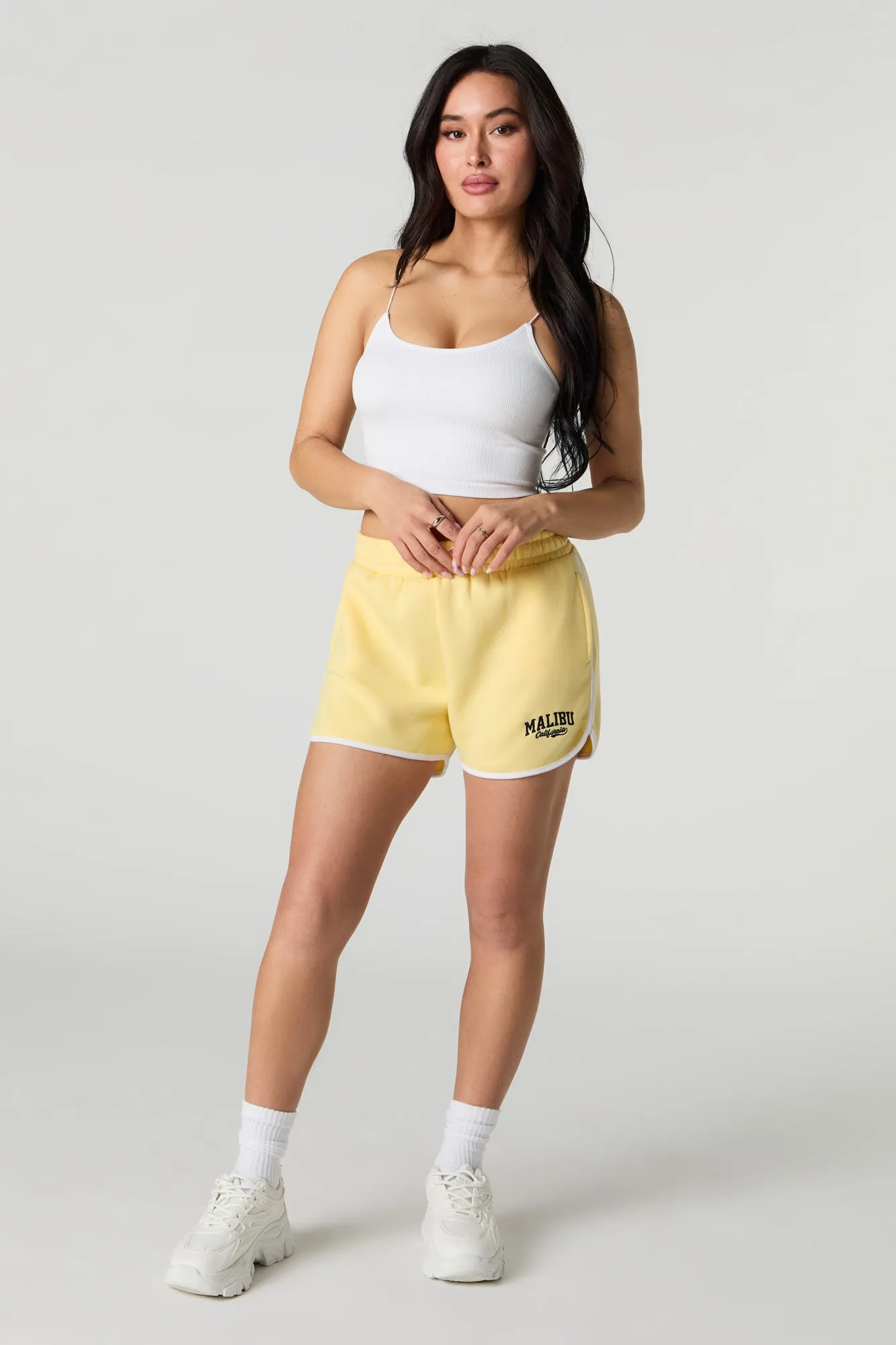 Embroidered Fleece Dolphin Short