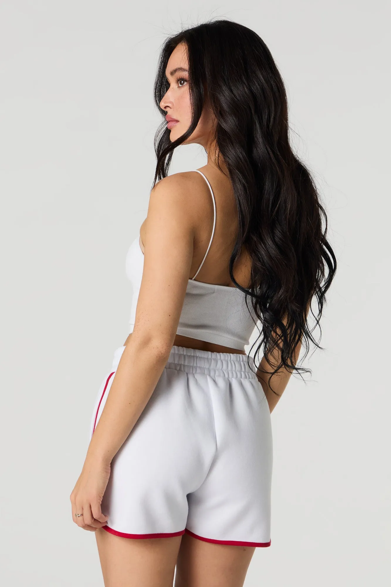Embroidered Fleece Dolphin Short