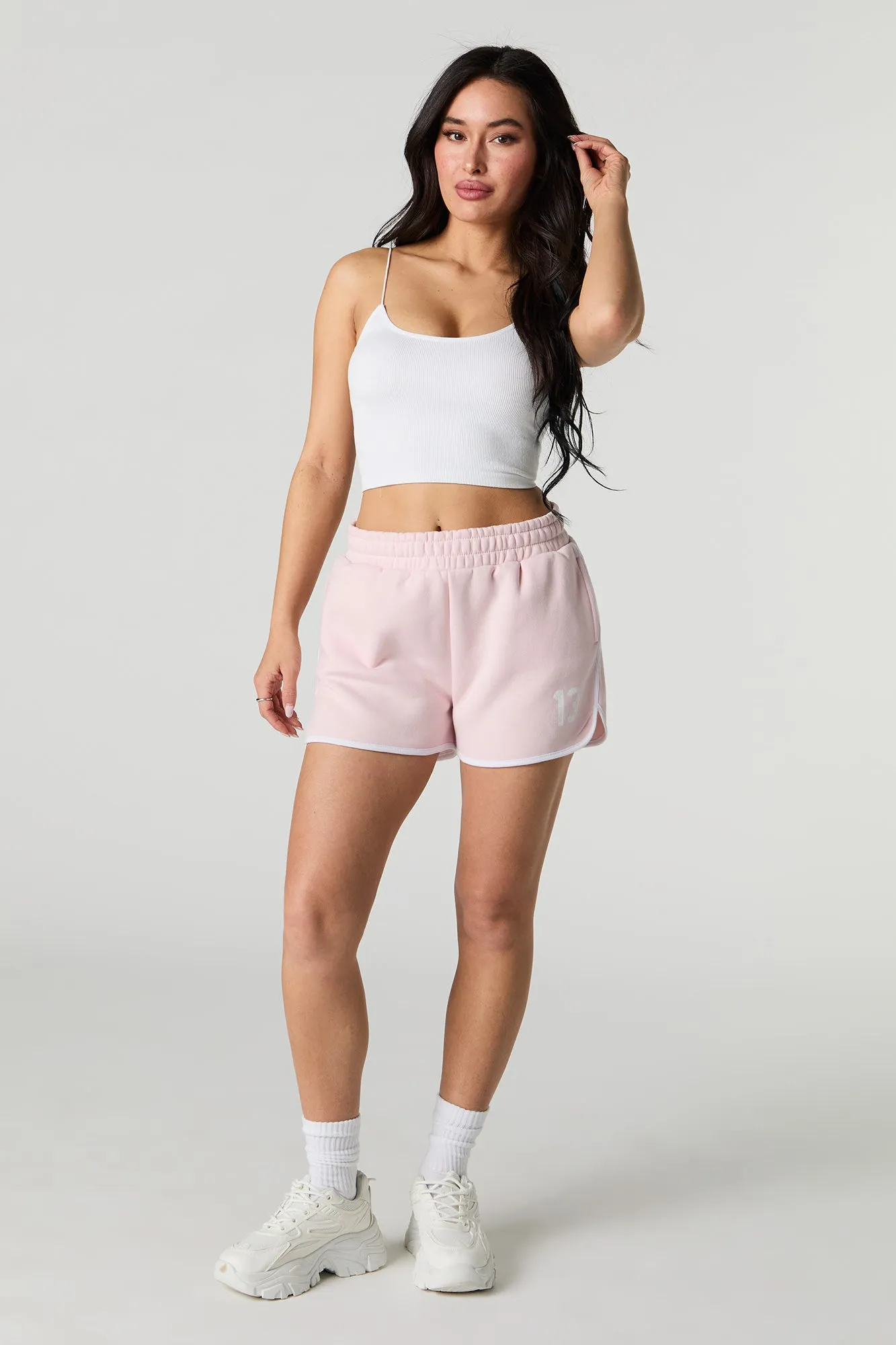 Embroidered Fleece Dolphin Short