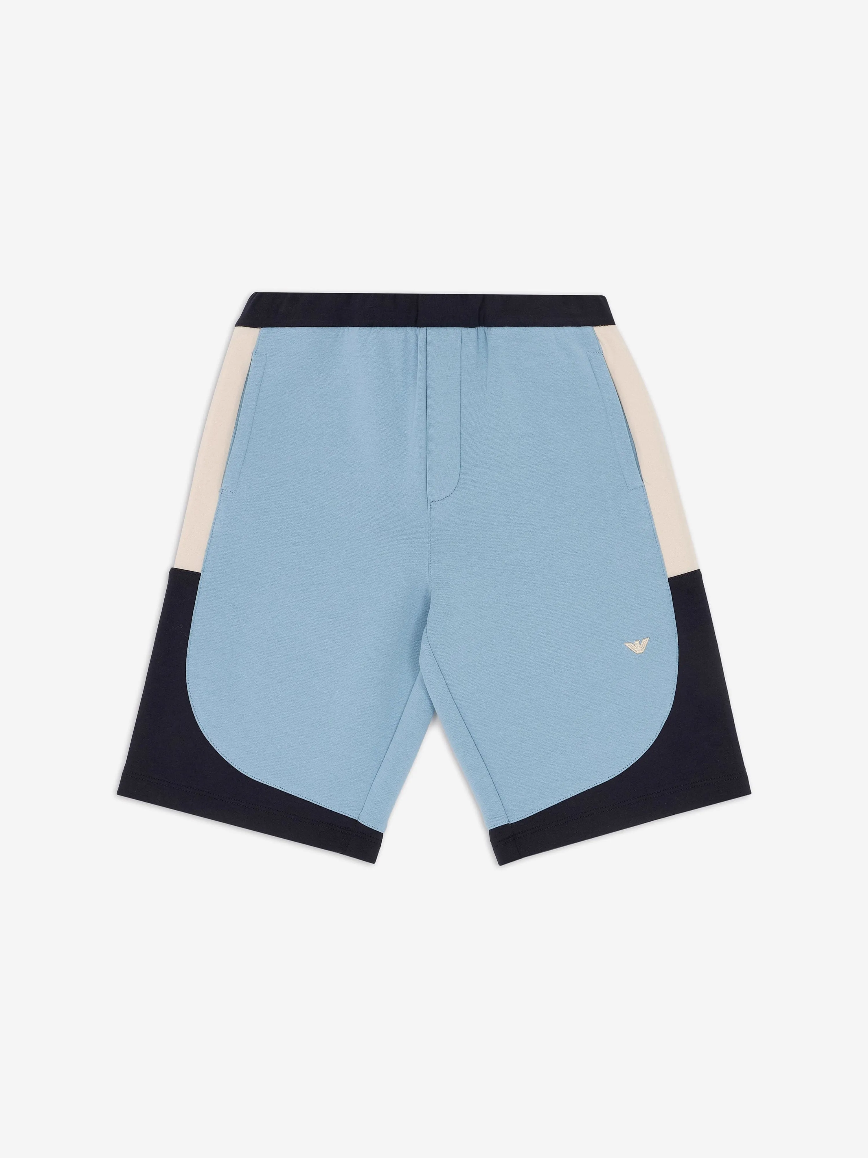 Emporio Armani Boys Colourblock Shorts in Blue