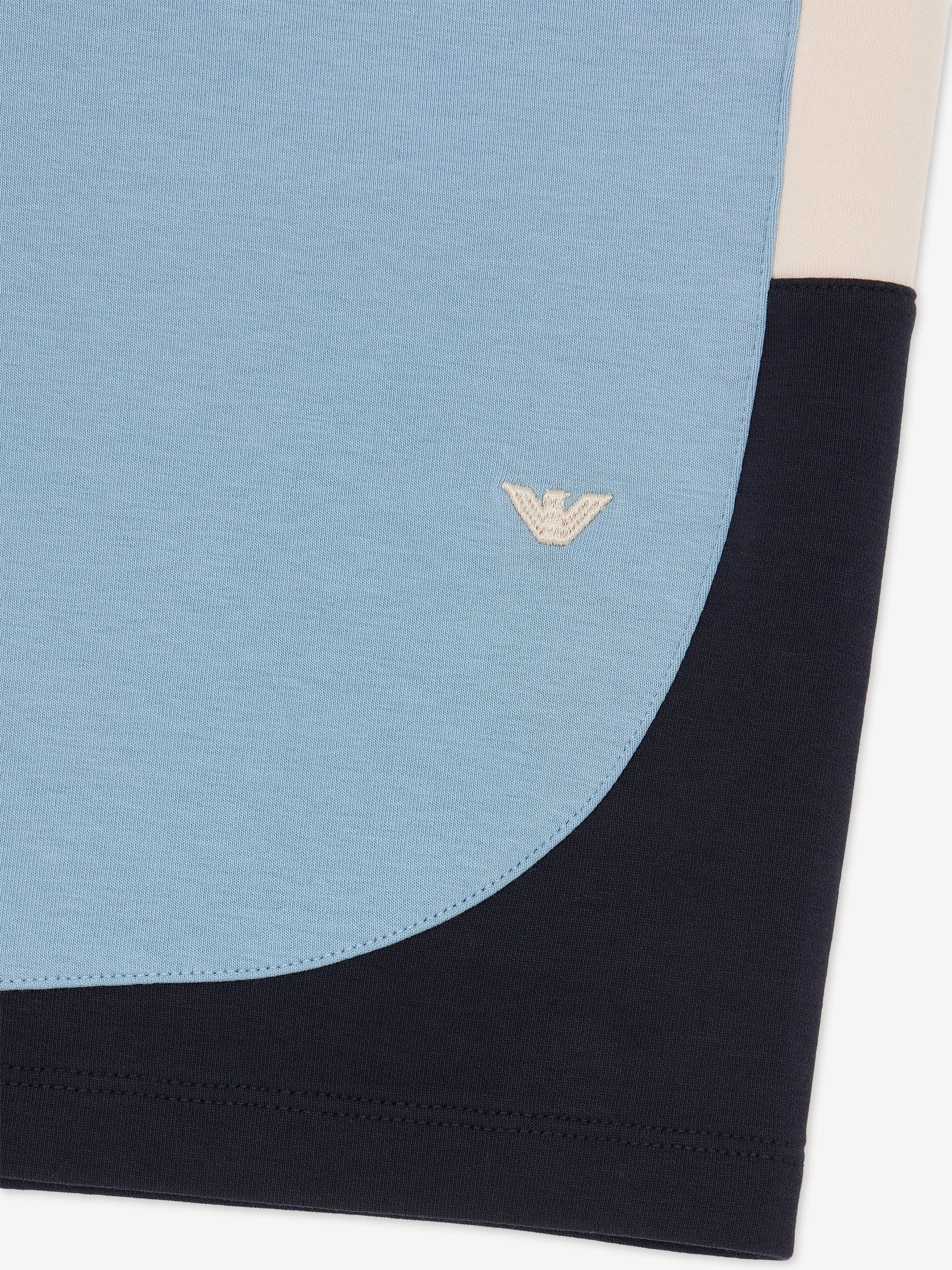 Emporio Armani Boys Colourblock Shorts in Blue