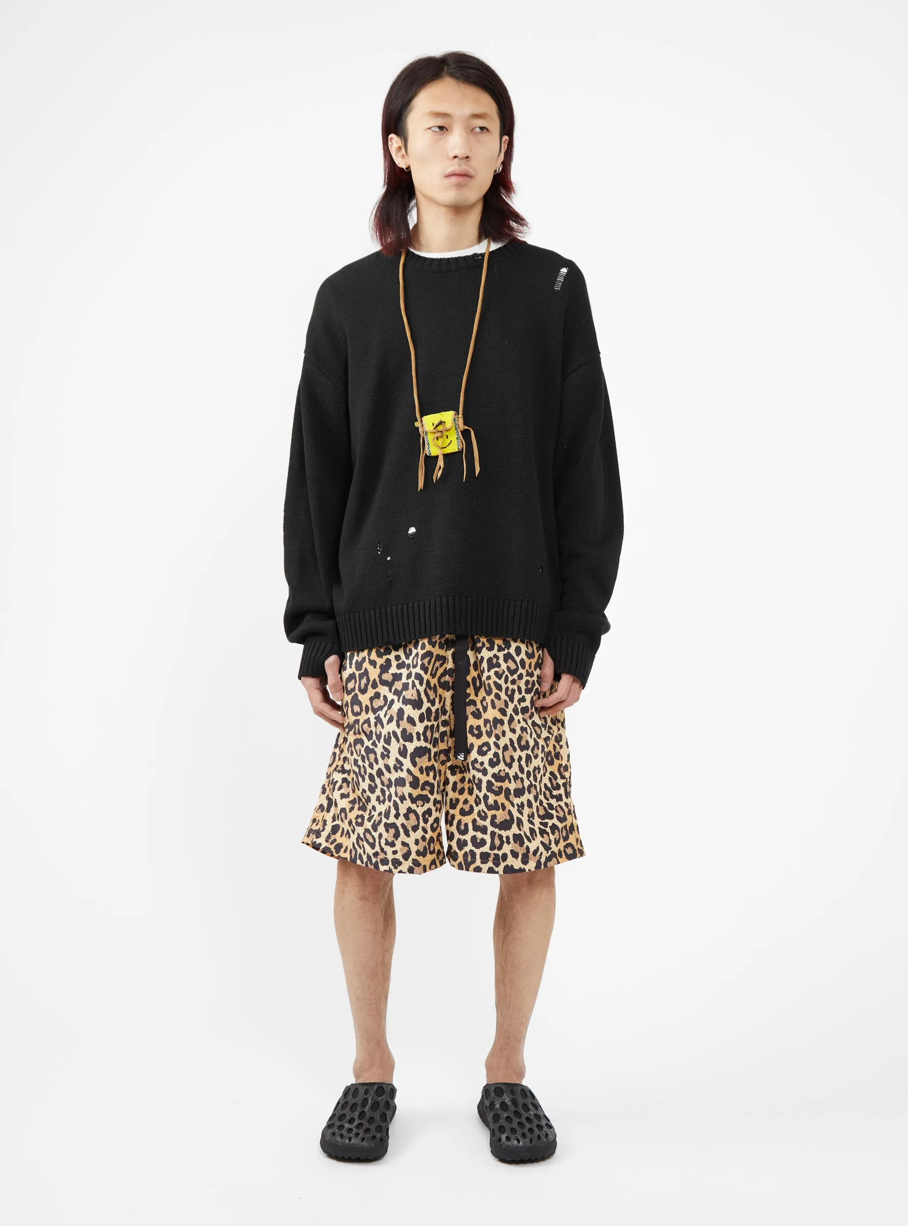 Fast-Dry Leopard Easy Shorts Brown