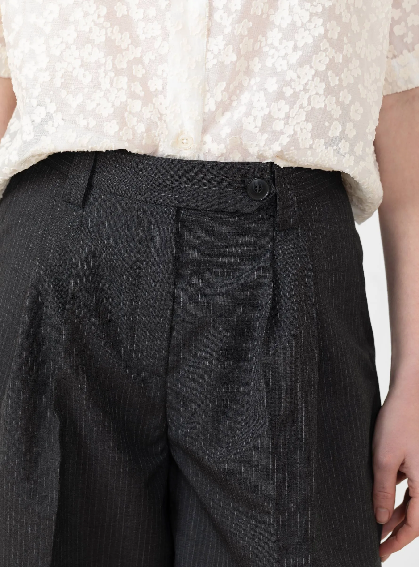 Favourite Shorts Dark Grey Pinstripe