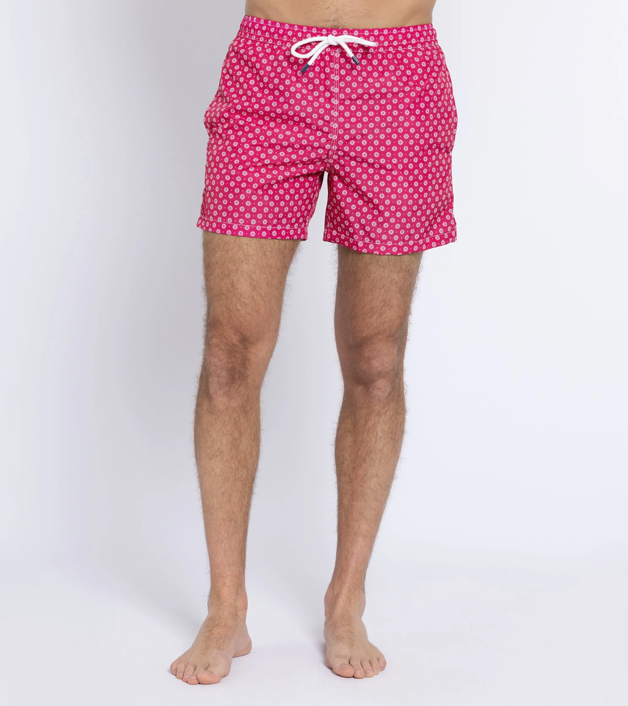 Fedeli Madeira Airstop Motif Swim Shorts: Red