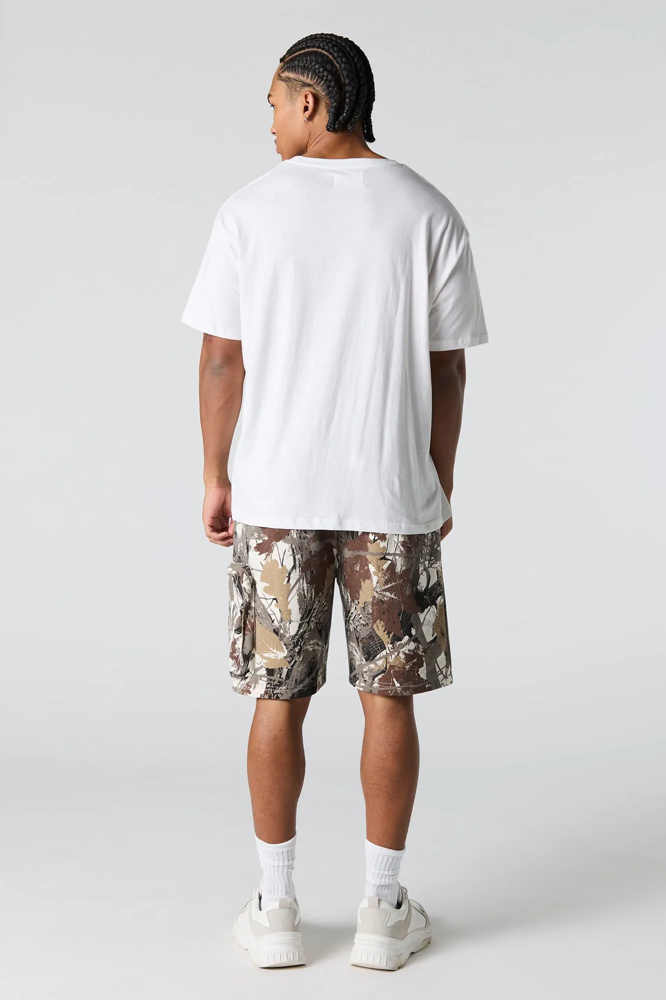 Fleece Longline Zipper Cargo Short