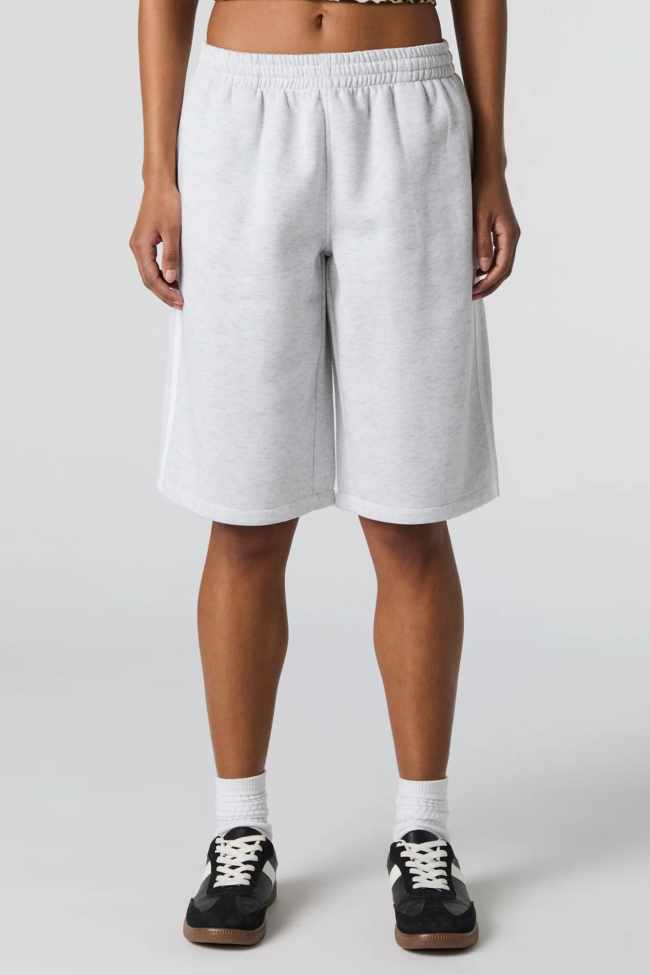Fleece Side Striped Boyfriend Short