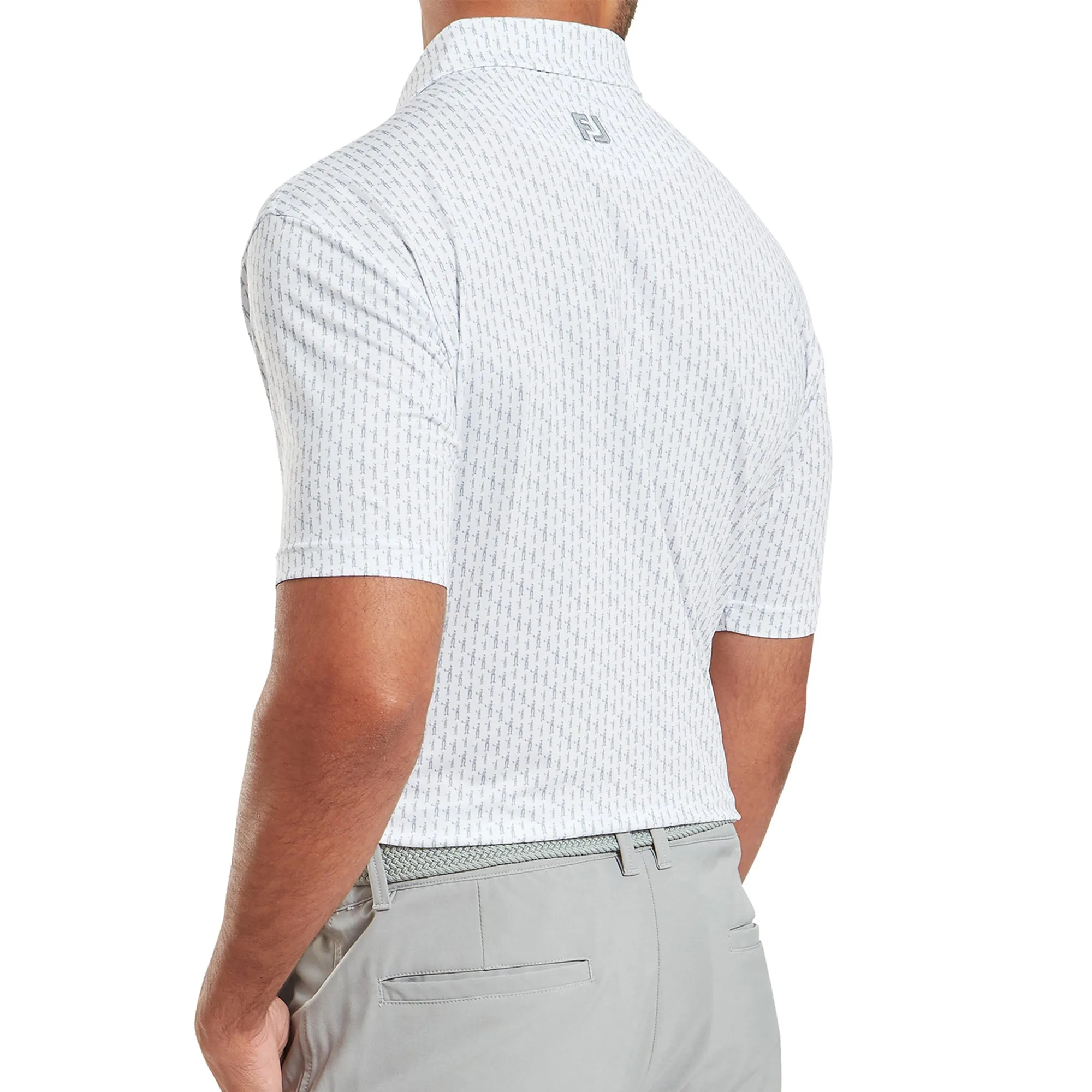 FootJoy Figure Print Lisle Golf Shirt