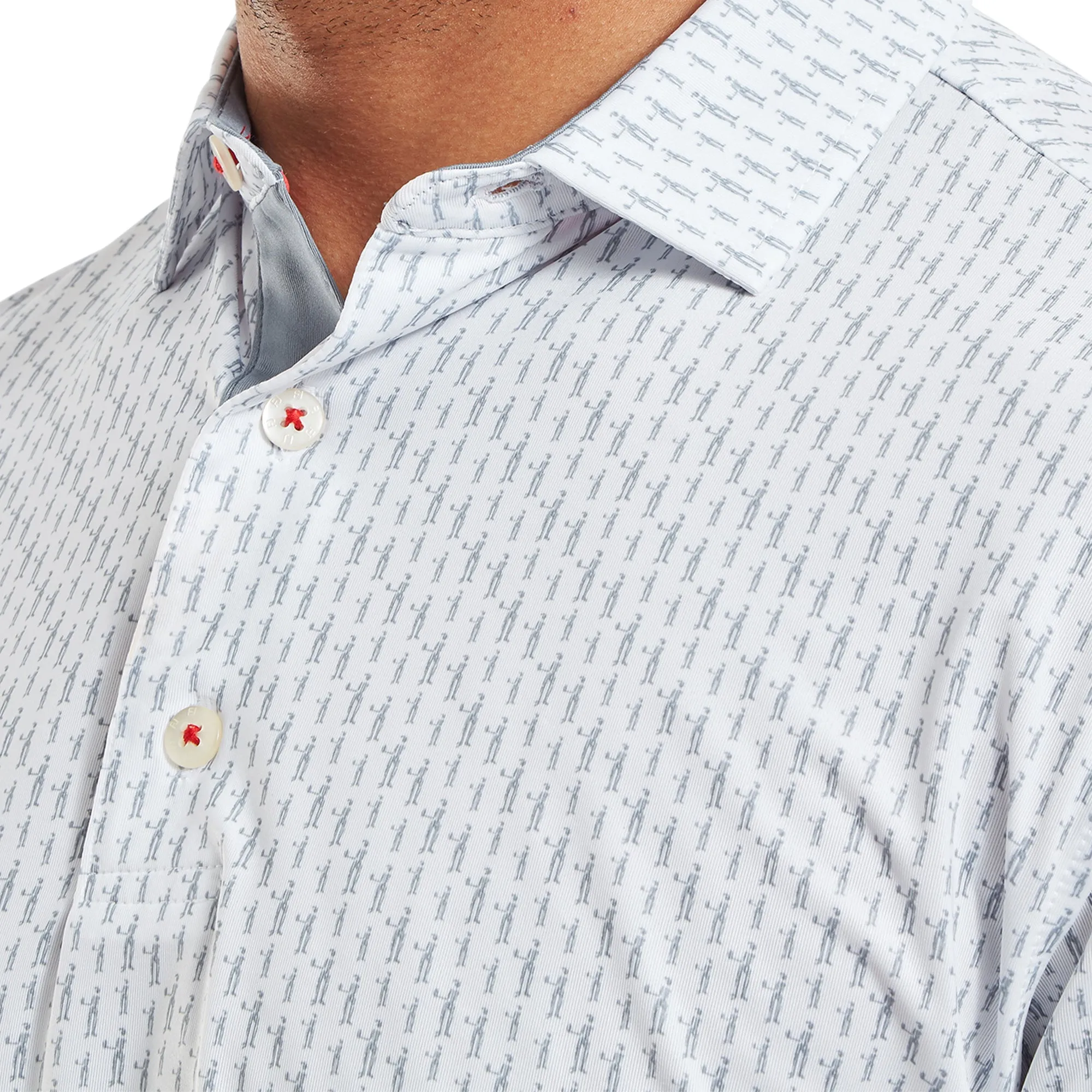 FootJoy Figure Print Lisle Golf Shirt
