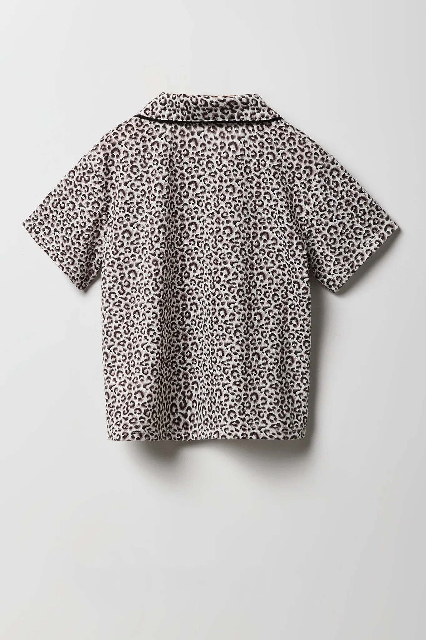 Girls Button-Up Top & Short 2 Piece Pajama Set