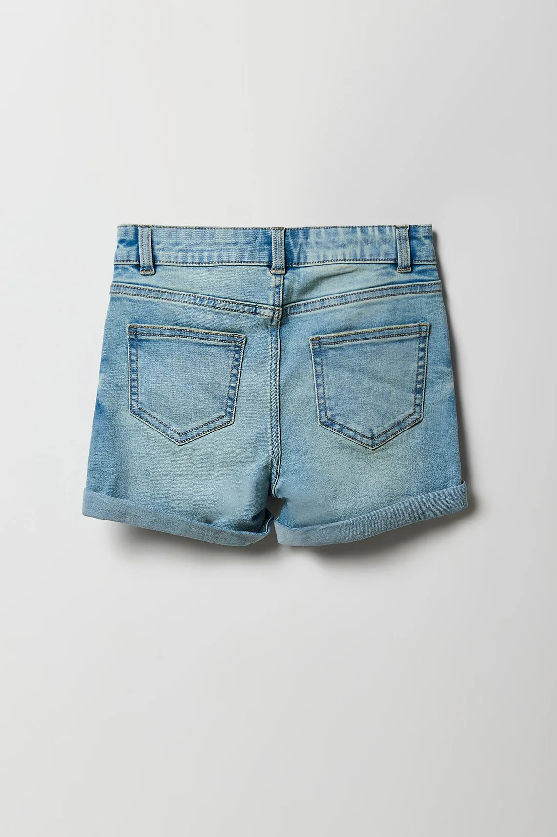 Girls Denim Mid Rise Shortie