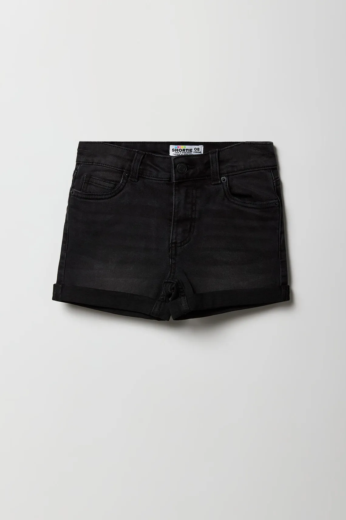 Girls Denim Mid Rise Shortie