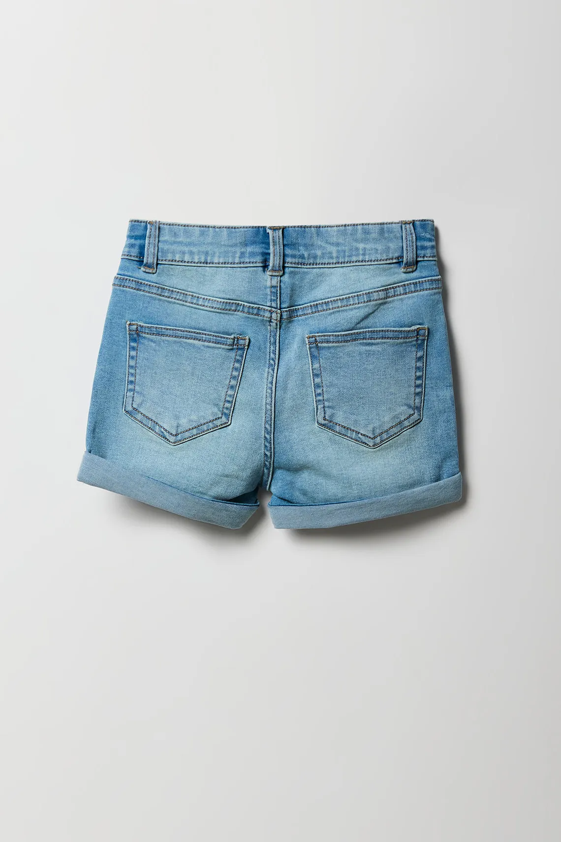 Girls Denim Mid Rise Shortie